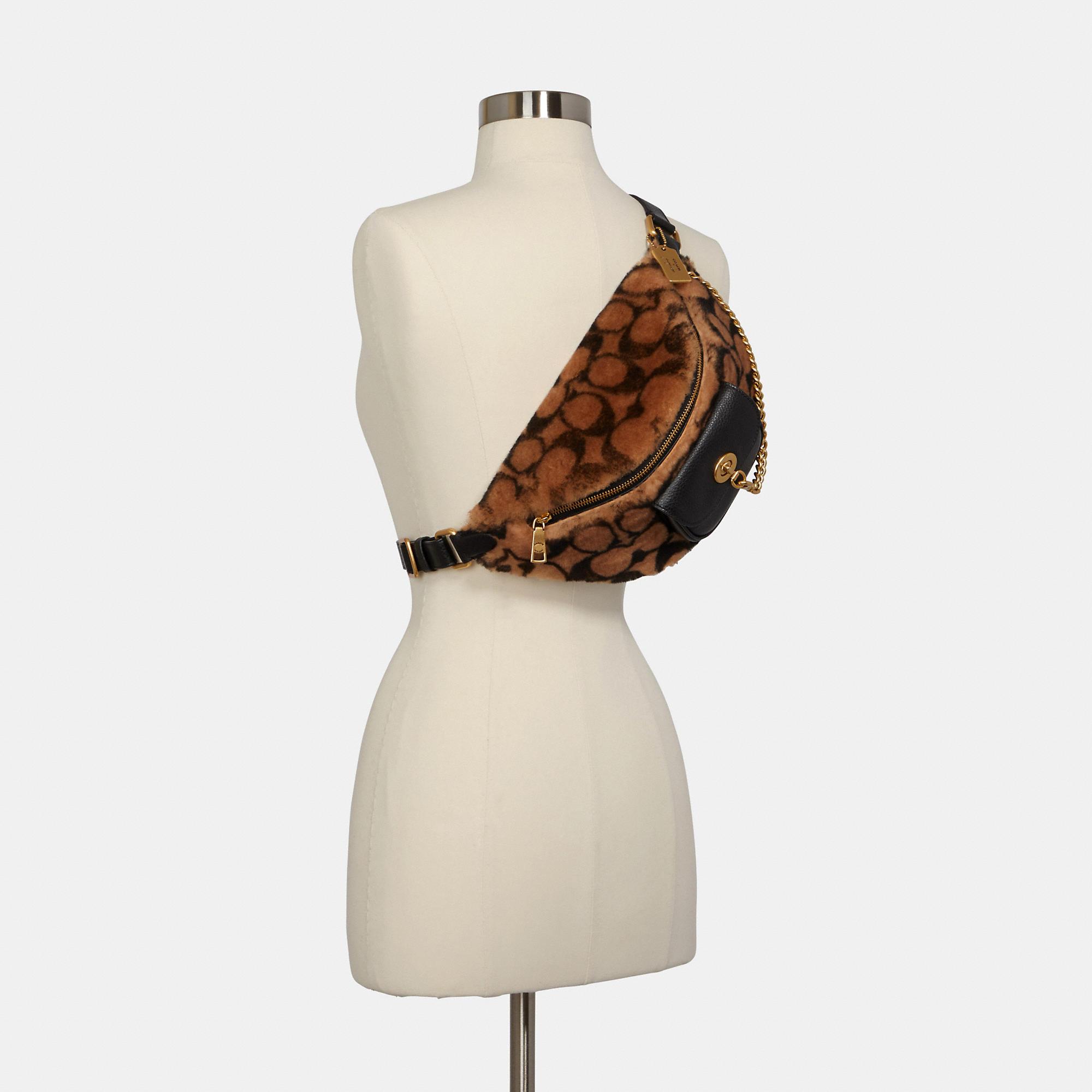 Bum bag / sac ceinture shearling clutch bag Louis Vuitton Ecru in Shearling  - 9144608