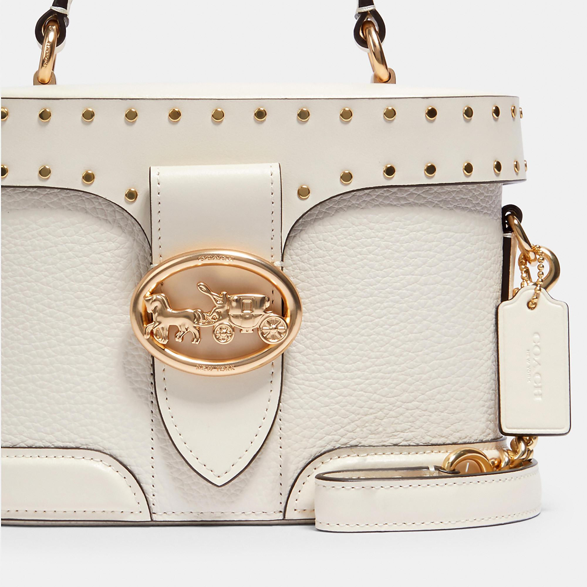 coach georgie gem crossbody with rivets