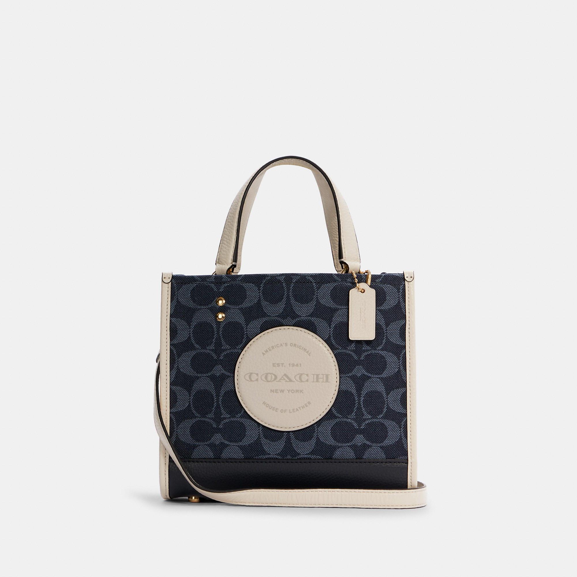 Coach DEMPSEY TOTE 22 IN SIGNATURE JACQUARD WITH COACH PATCH - town ...