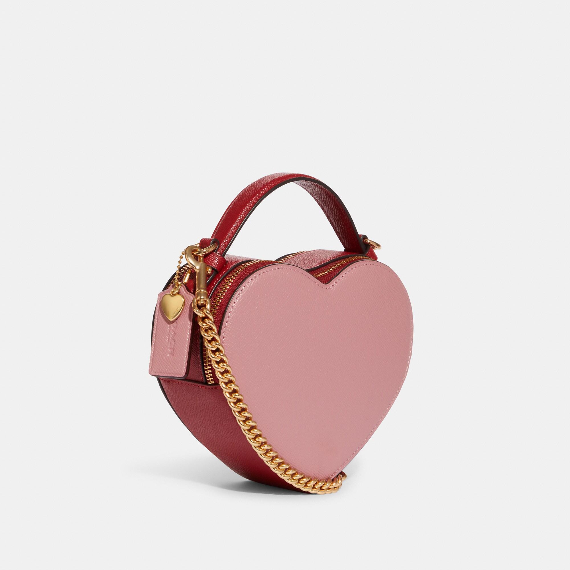 Coach Outlet Coach Heart Crossbody In Colorblock in Pink | Lyst