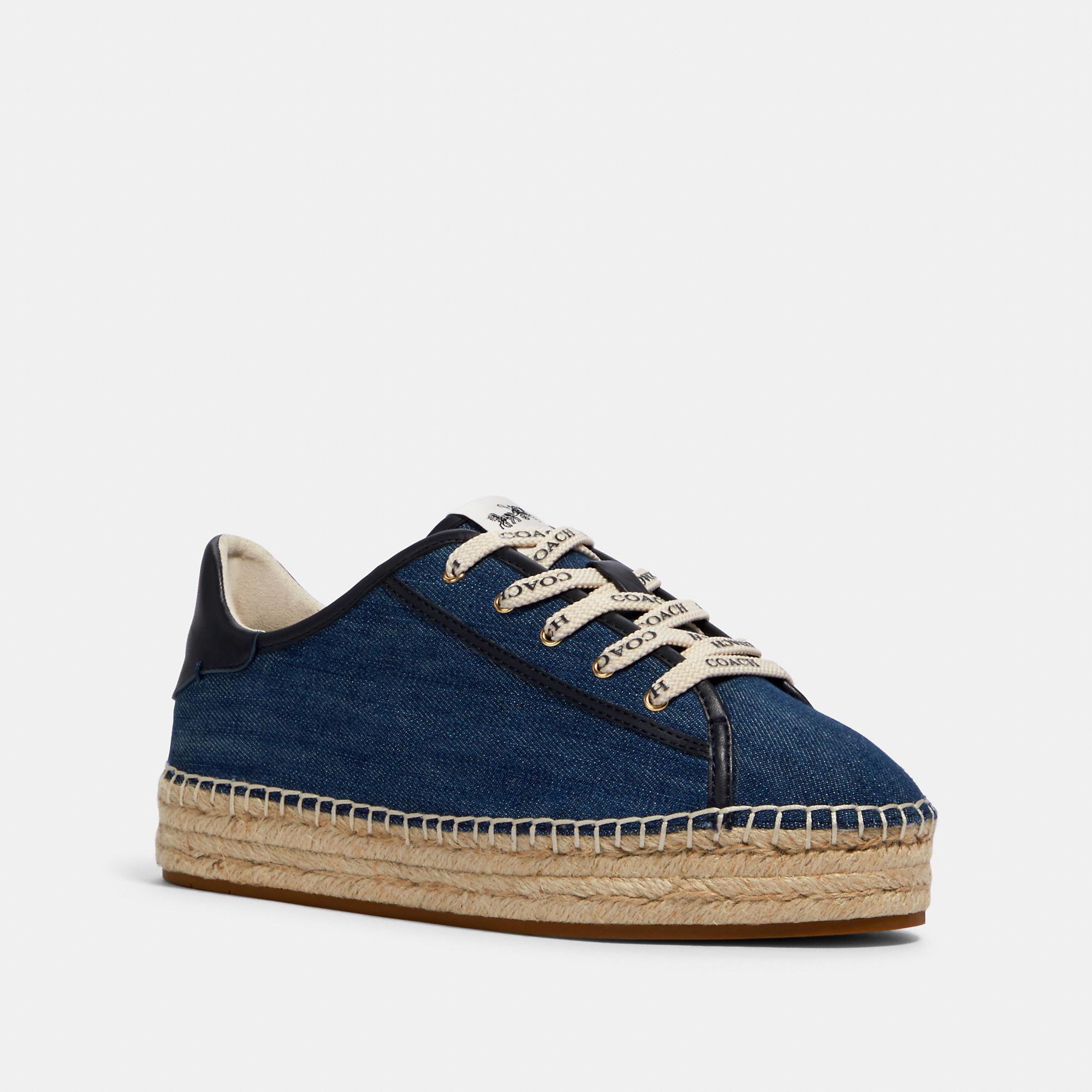 COACH Denim Cate Espadrille Sneaker in Denim (Blue) | Lyst