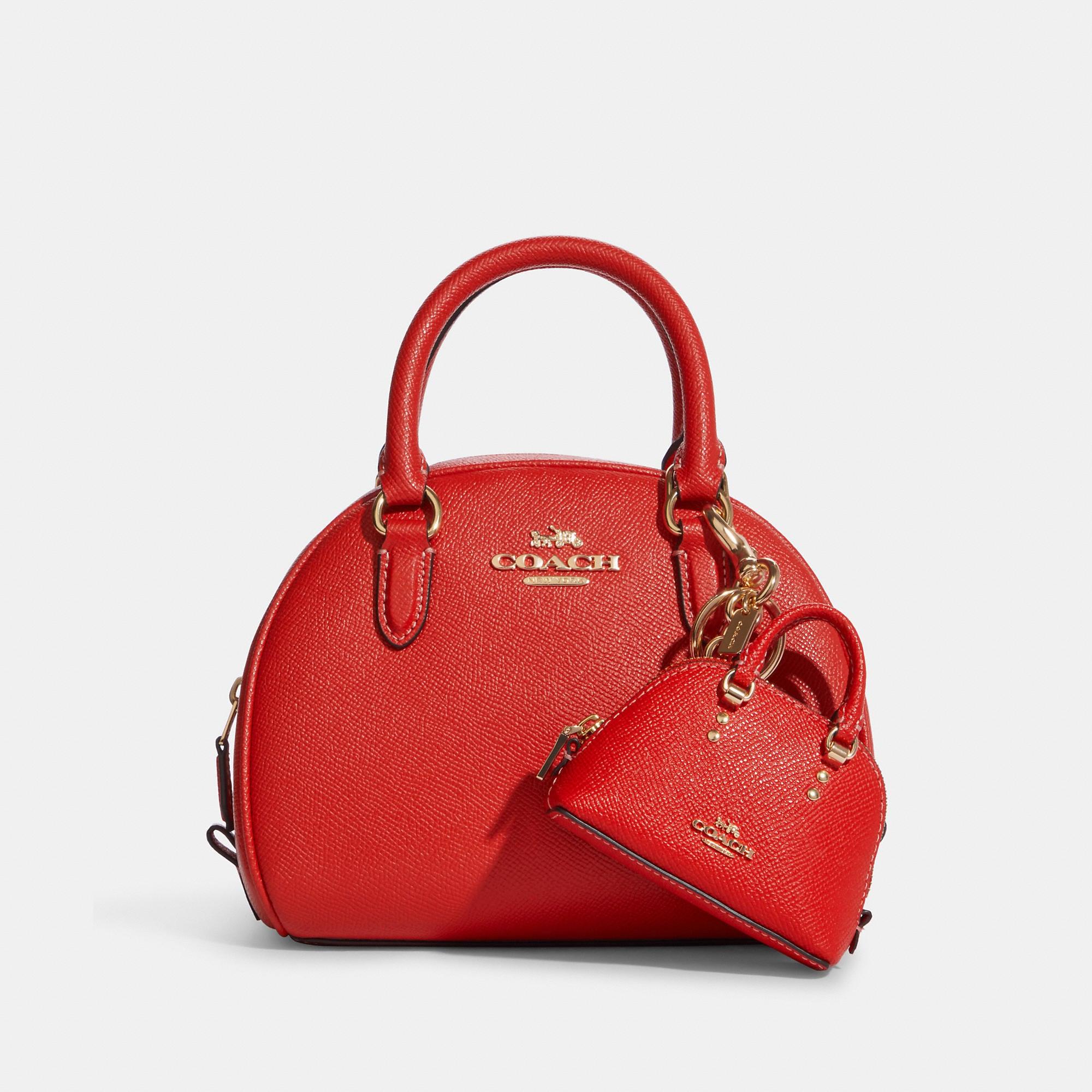 Coach Outlet Mini Katy Satchel Bag Charm in Red