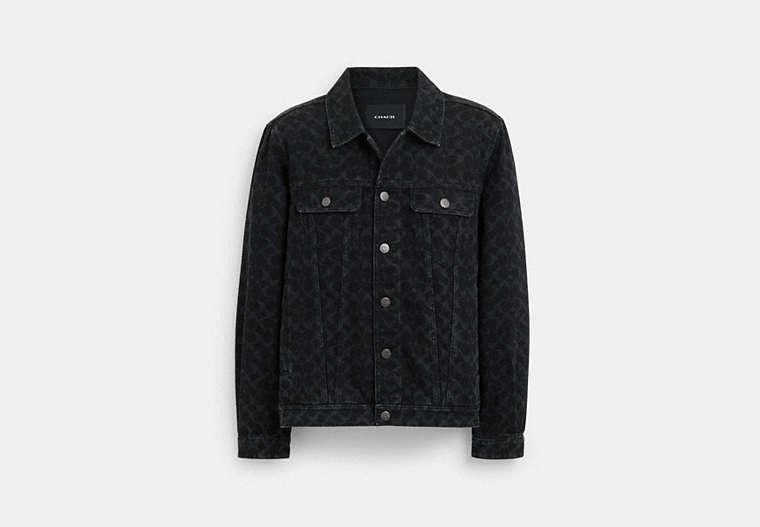 COACH Signature Denim Jacket in Black for Men | Lyst