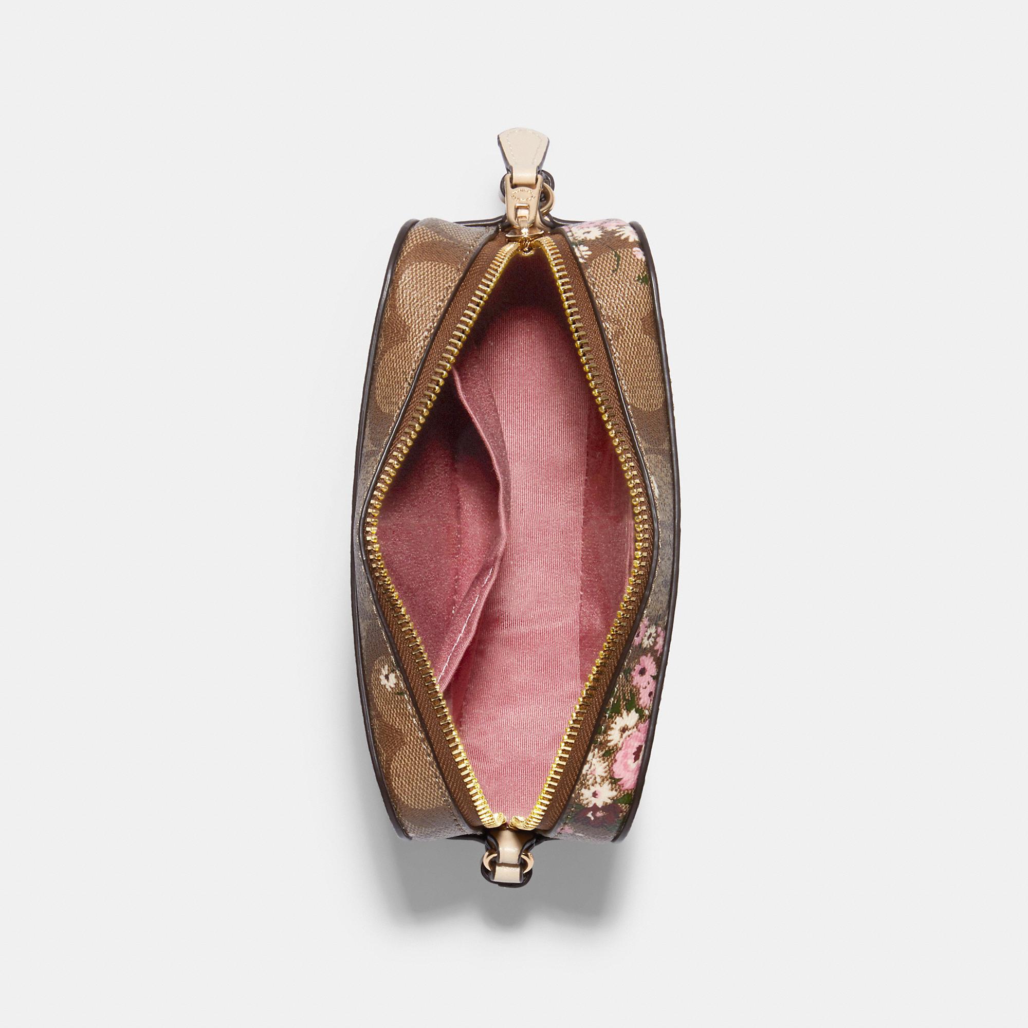 COACH Mini Camera Bag In Signature Canvas With Evergreen Floral Print in  Natural | Lyst