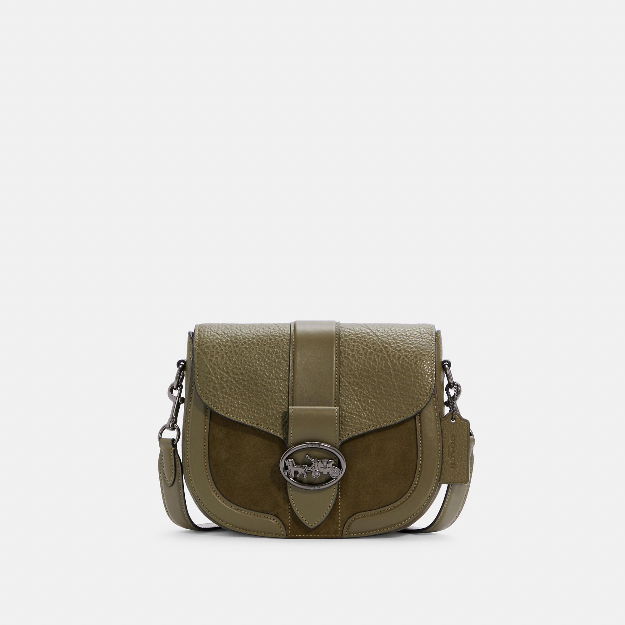 Coach POLISHED PEBBLE HAYDEN CROSSBODY - Across body bag - army green/green  