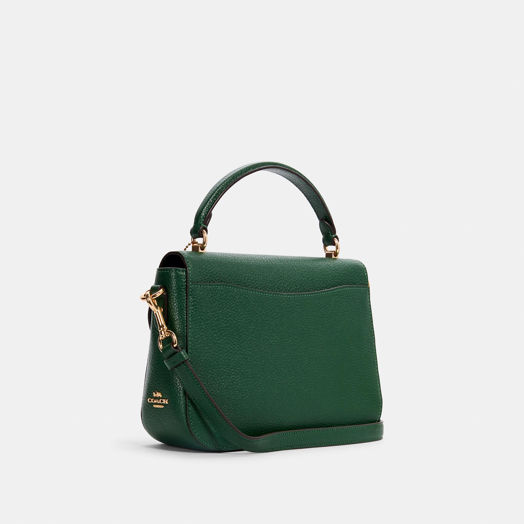 COACH Leather Marlie Top Handle Bag Satchel in Green - Lyst