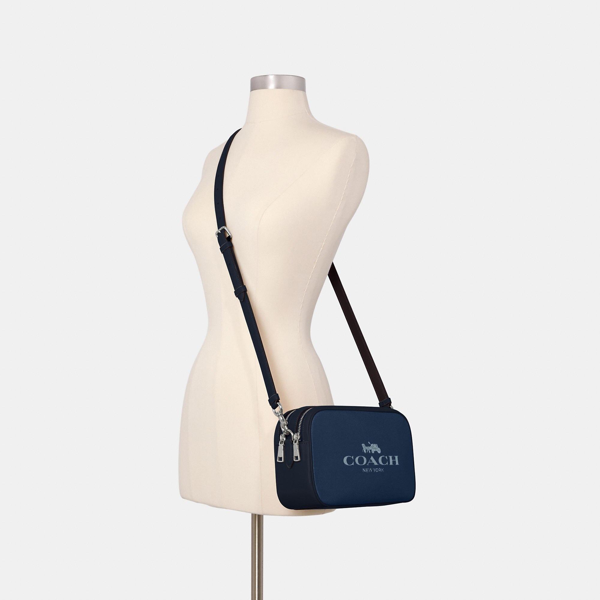 Coach Jes Crossbody Camera Bag in Denim & Navy Blue Leather - Coach 65 –  Essex Fashion House