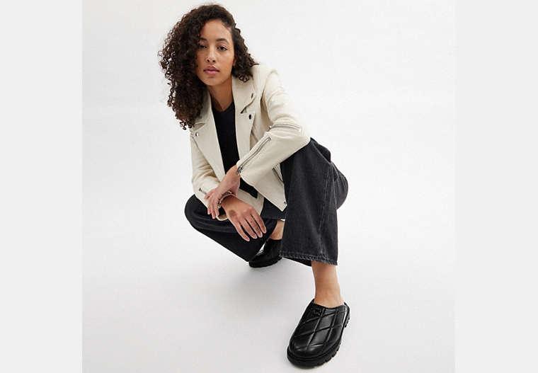 COACH Alyssa Quilted Leather Clog in Black Lyst