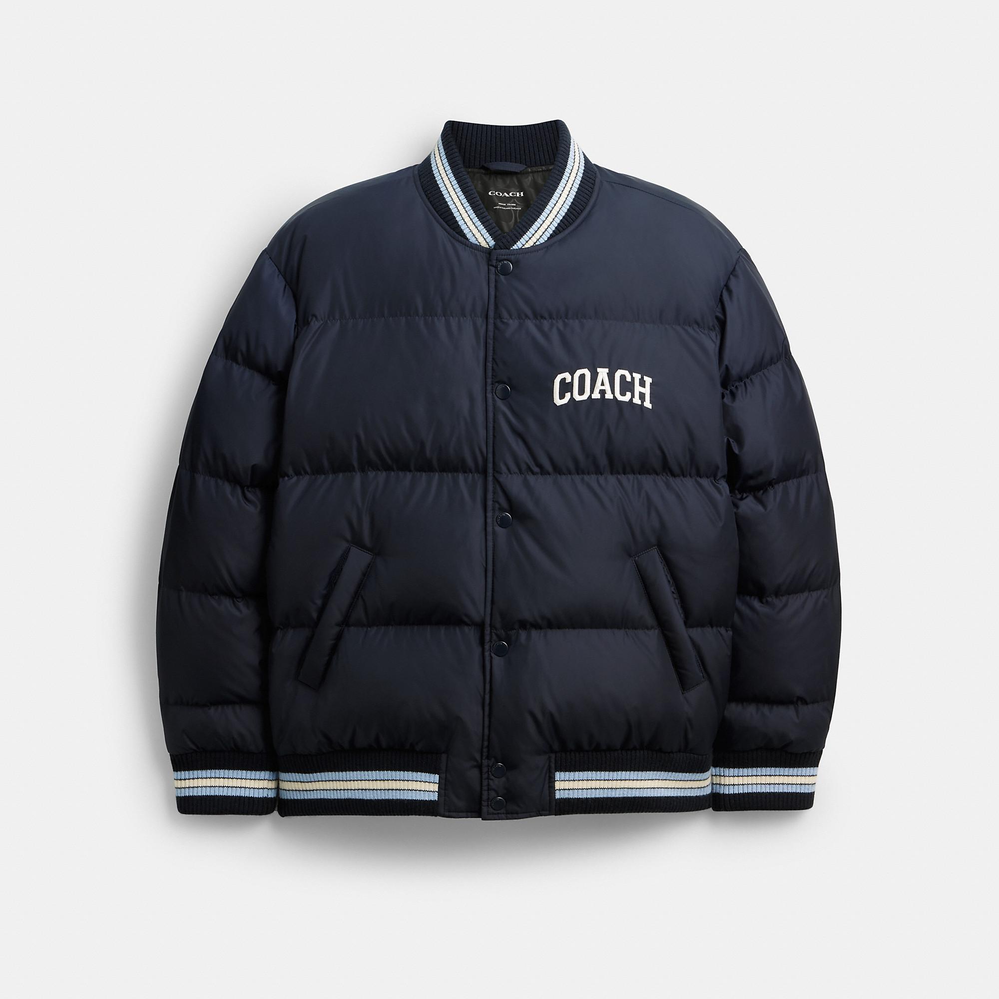 COACH Varsity Down Jacket in Blue for Men | Lyst
