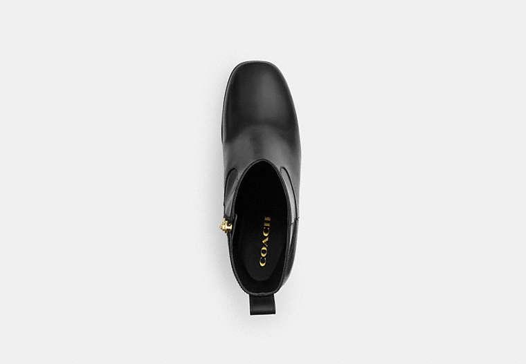 COACH Leather Ankle Booties in Black | Lyst