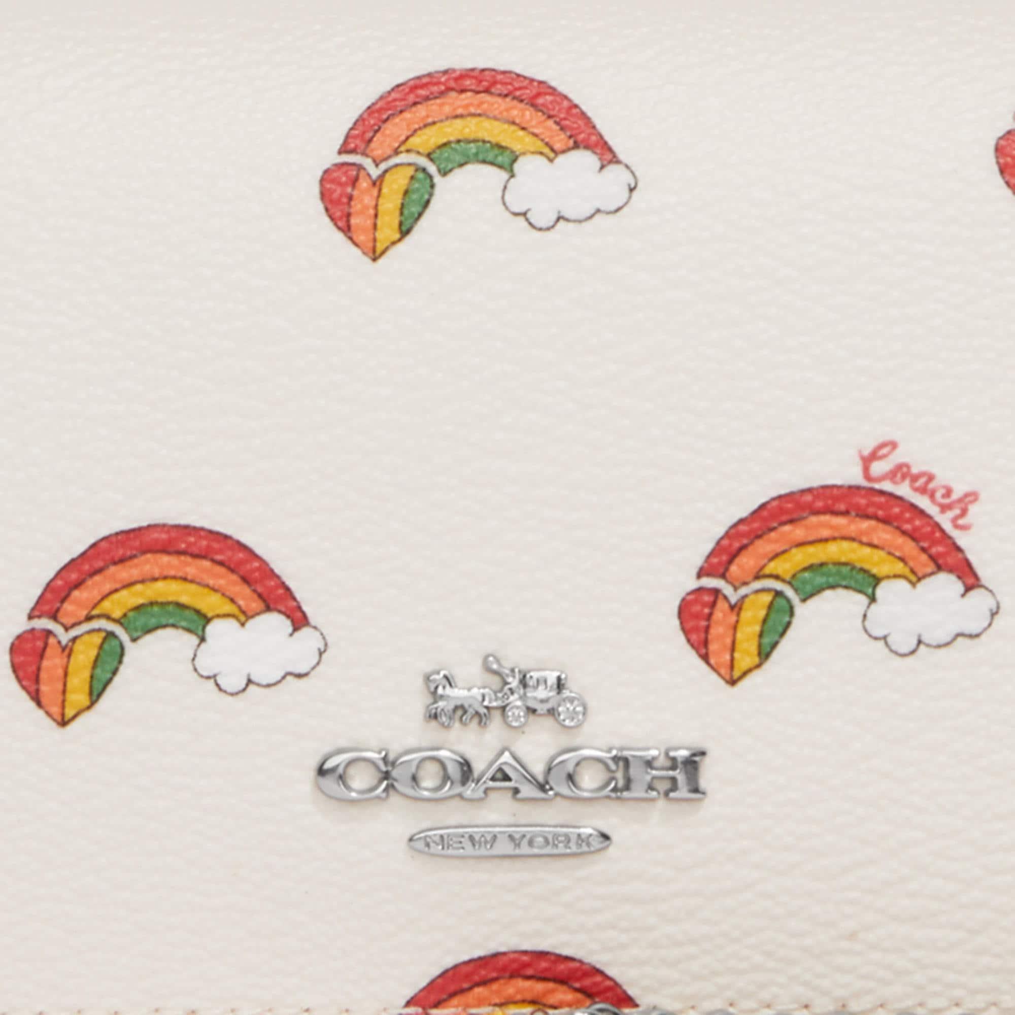COACH®  Mini Wallet On A Chain With Rainbow Print