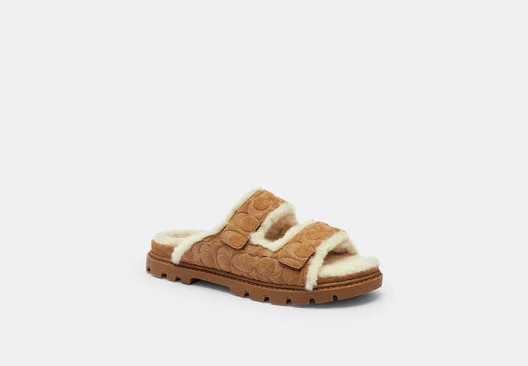 COACH Two Band Sport Slide in Black | Lyst