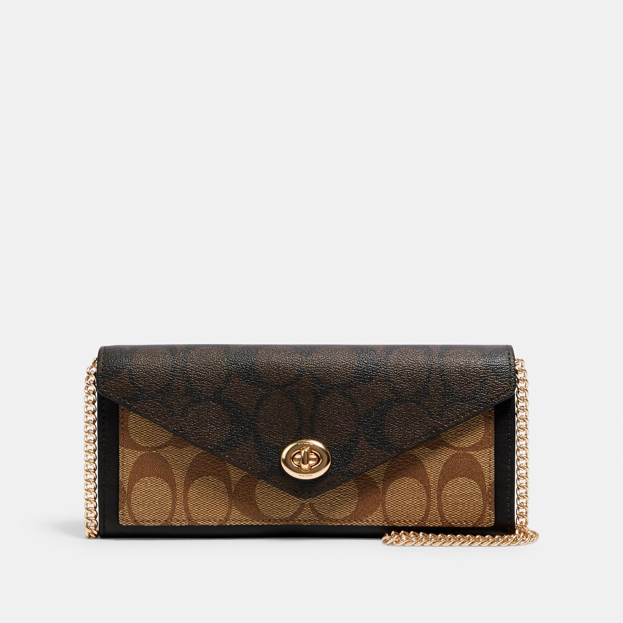 slim wallet with chain