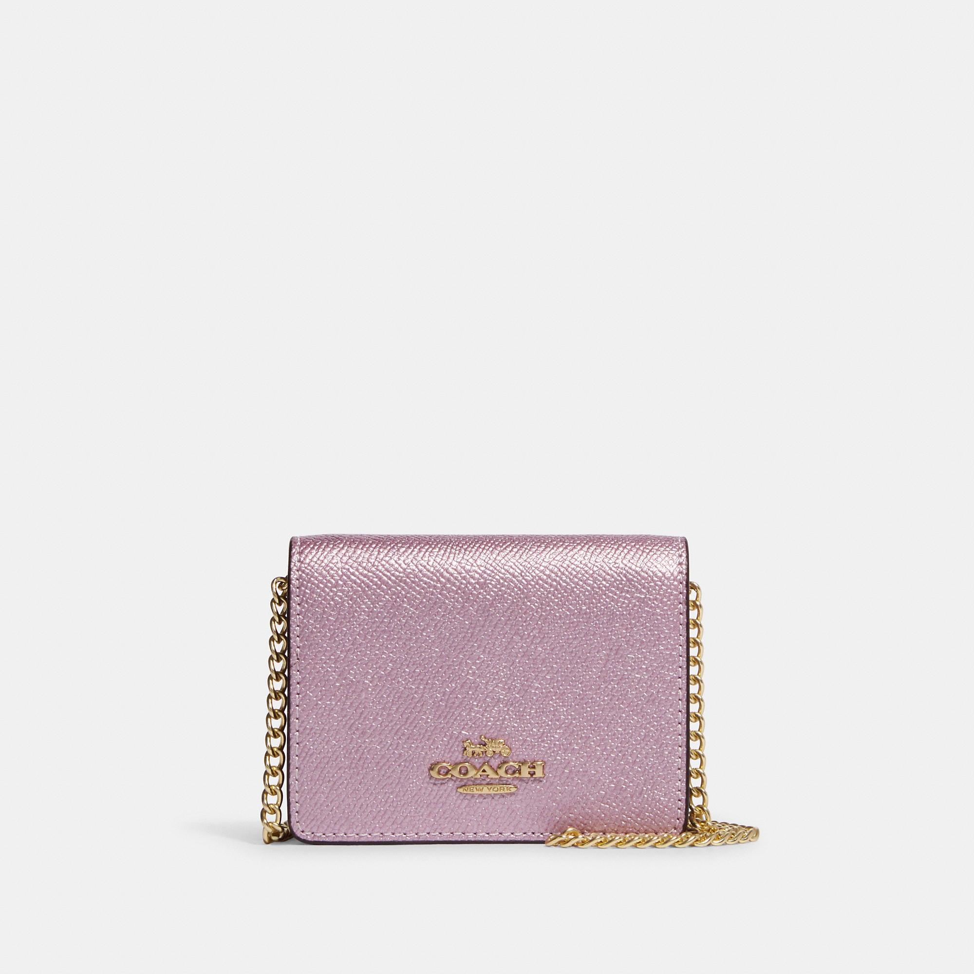 coach mini purse with chain