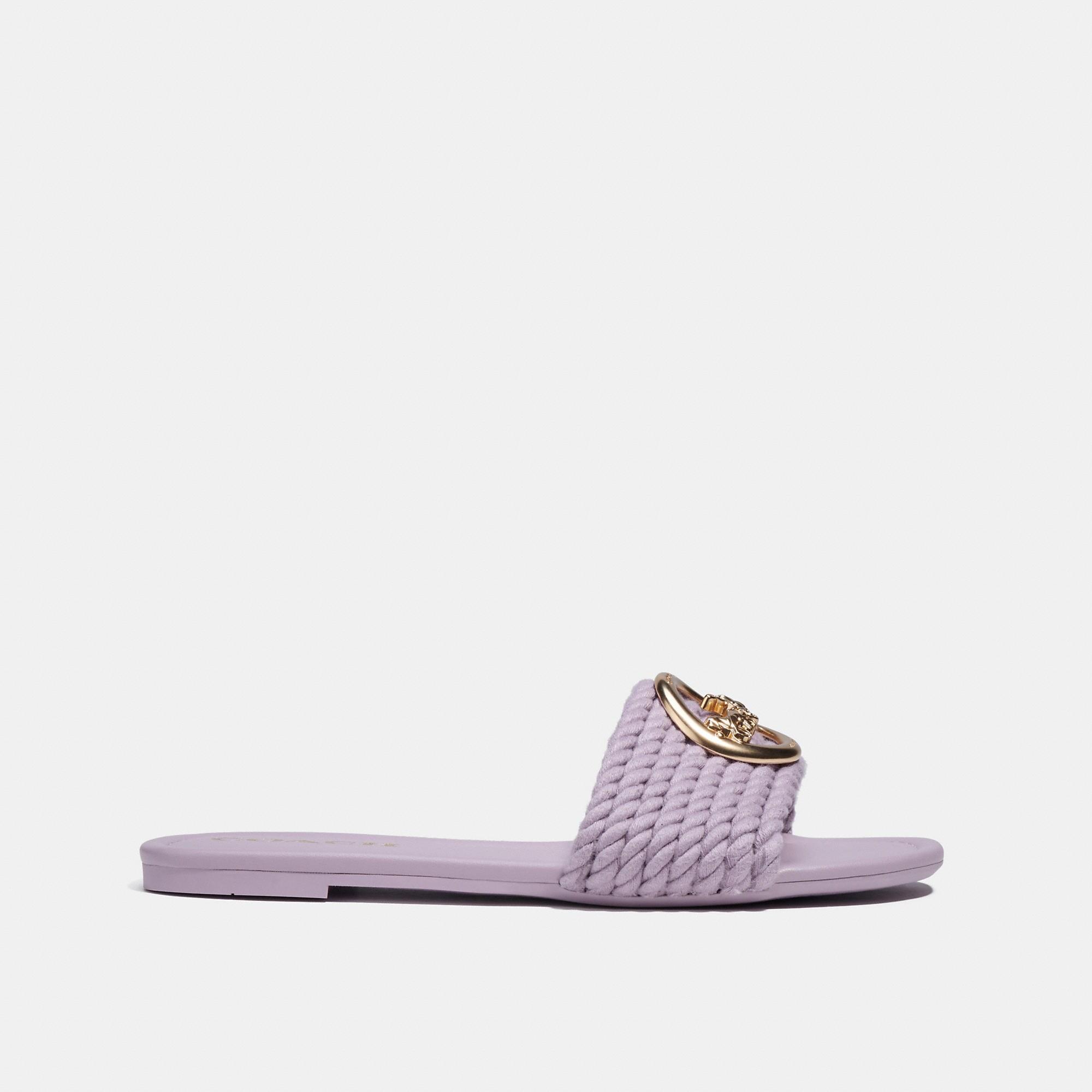 Introducir 52+ imagen coach purple sandals