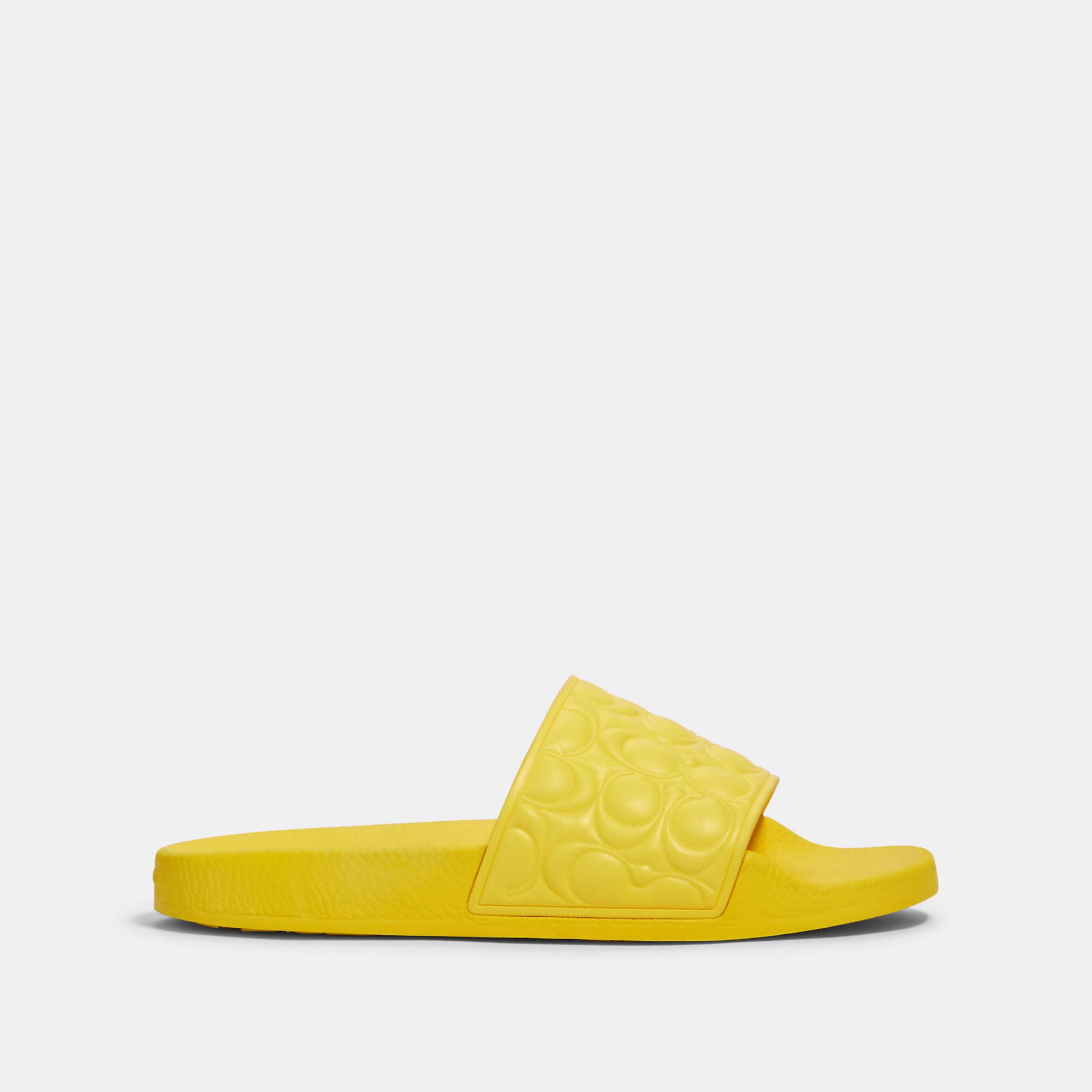 COACH Uli Sport Slide in Yellow Lyst
