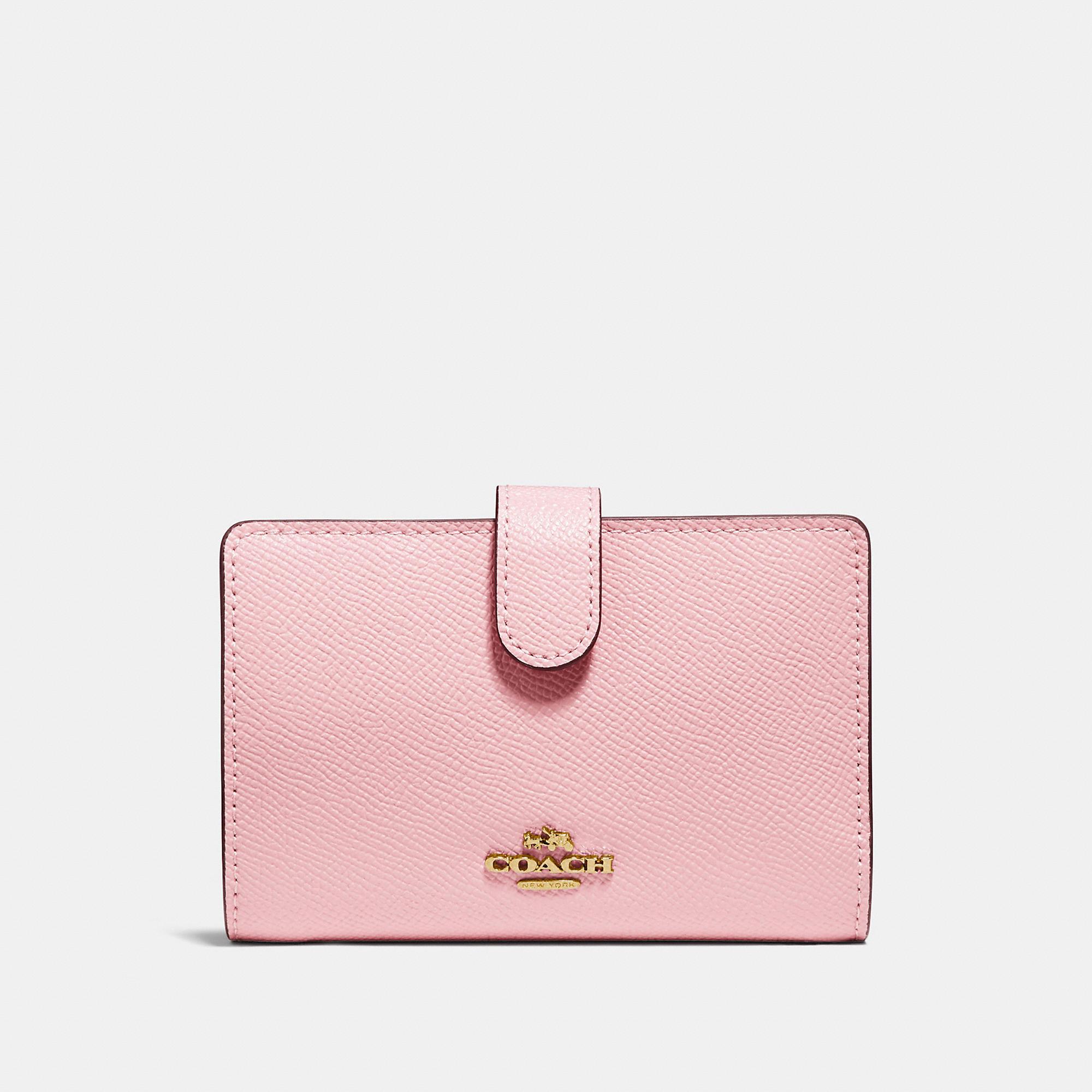 COACH Medium Corner Zip Wallet in Pink | Lyst