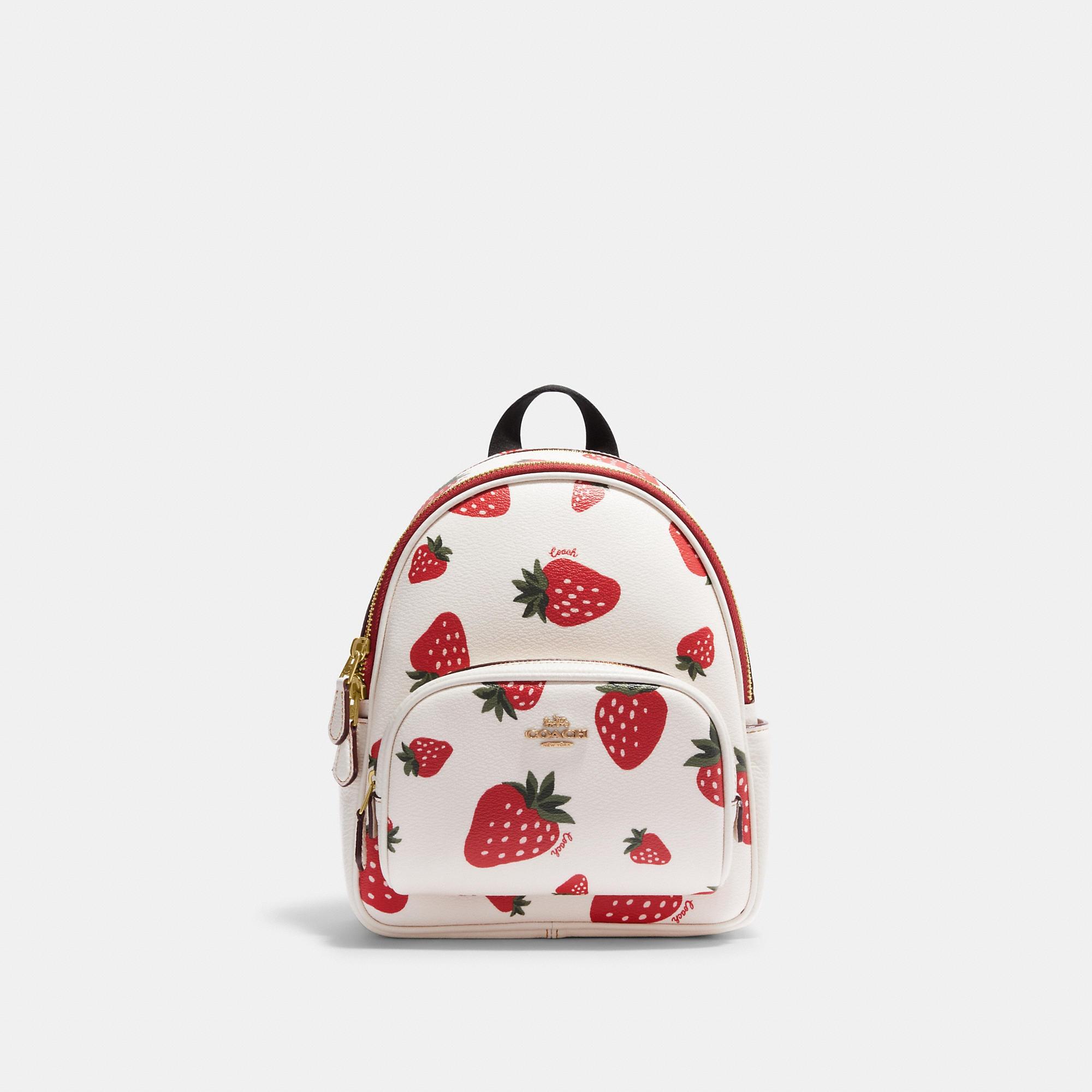 Coach Outlet Nolita 19 In Signature Canvas With Strawberry Print