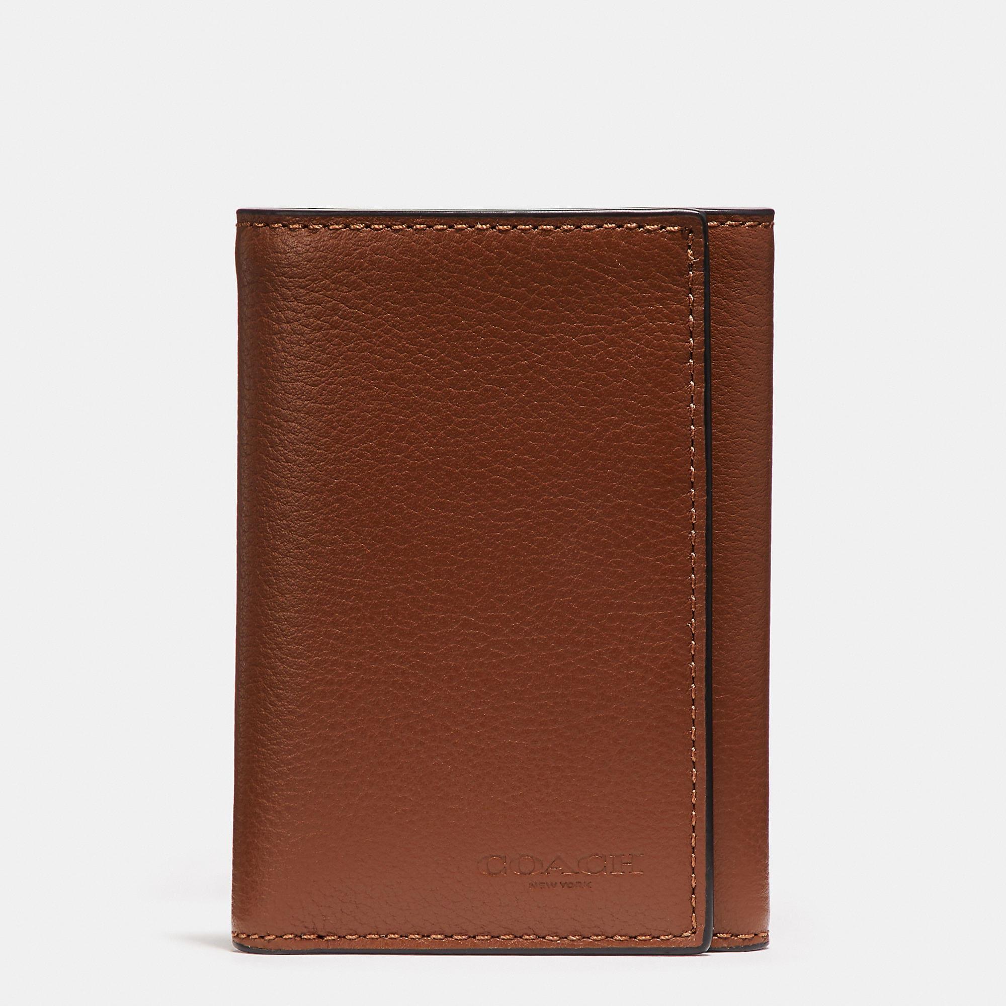 Coach Outlet Trifold Wallet in Brown for Men Lyst