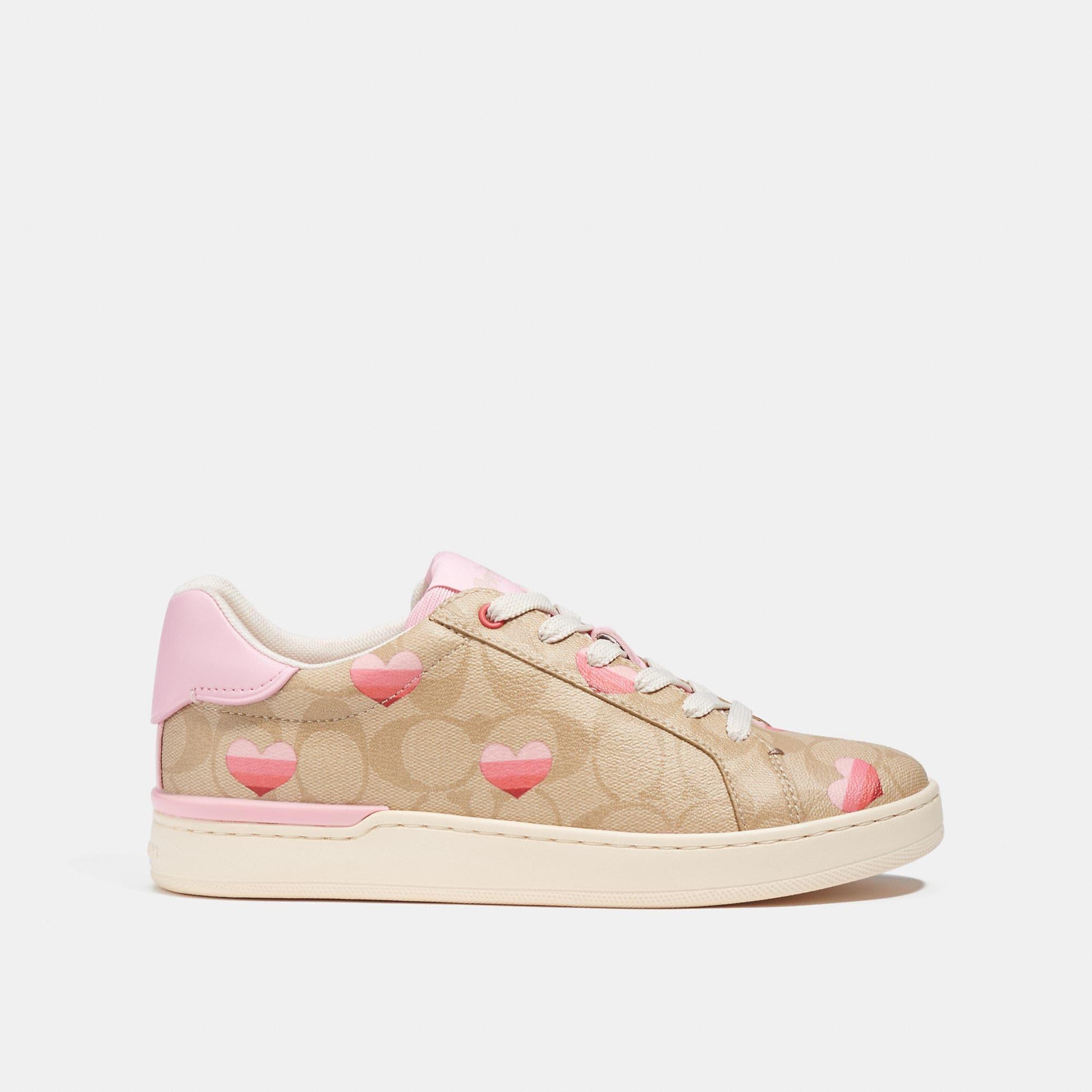 Zichzelf Observatorium ui Coach Outlet Clip Low Top Sneaker In Signature Canvas in Pink | Lyst