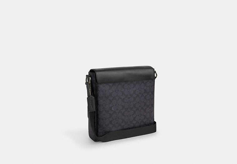COACH Houston Map Bag In Signature Canvas in Black for Men
