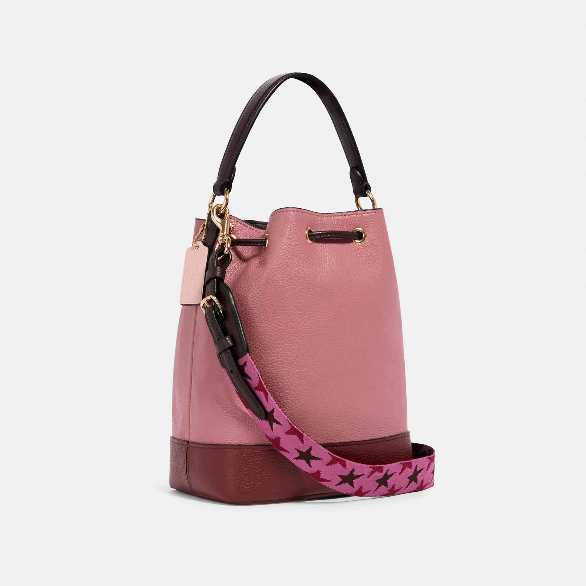 COACH Jes Drawstring Bucket Bag In Colorblock With Horse And