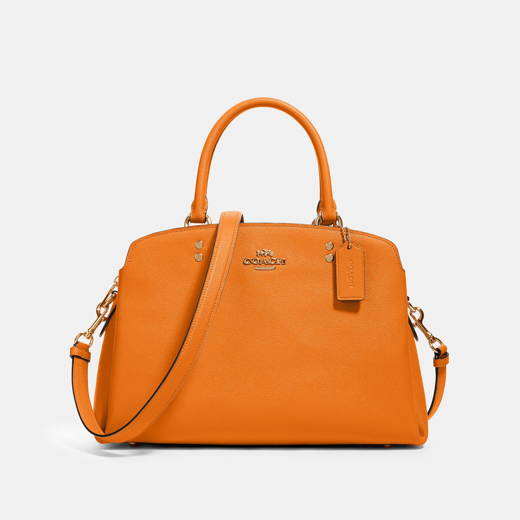 orange coach handbag