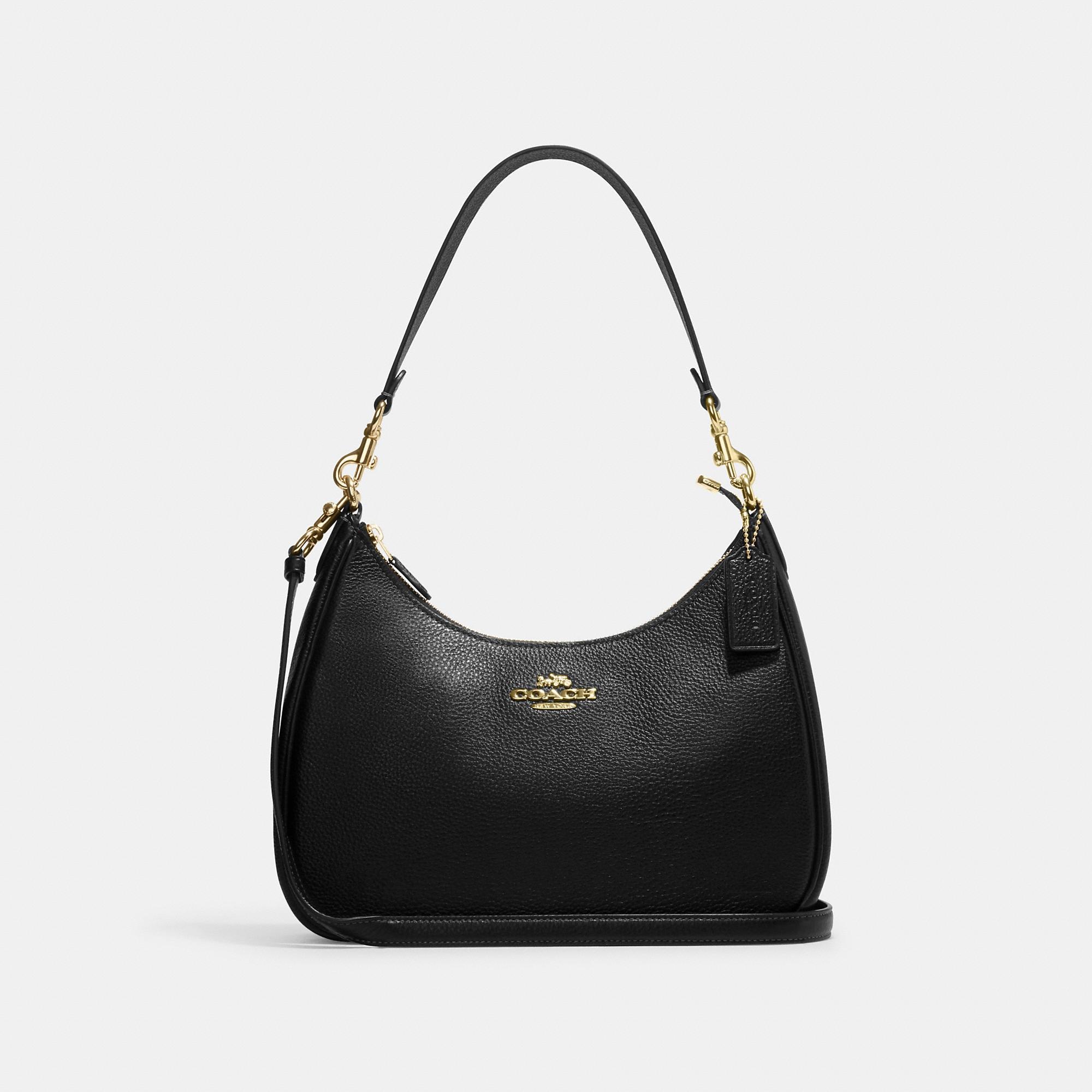Coach pebble leather store harley east west hobo