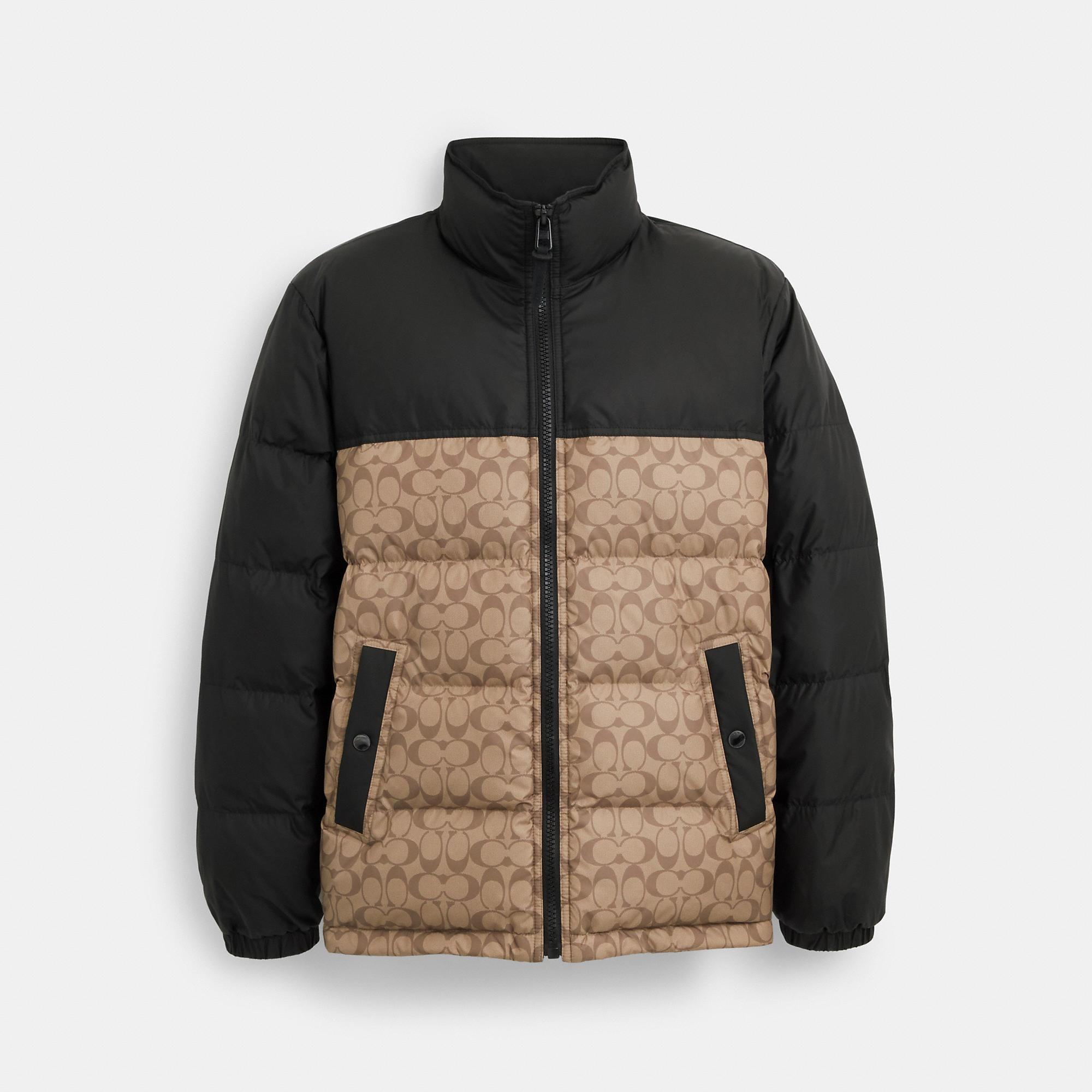 Coach Outlet Signature Down Jacket in Brown for Men | Lyst