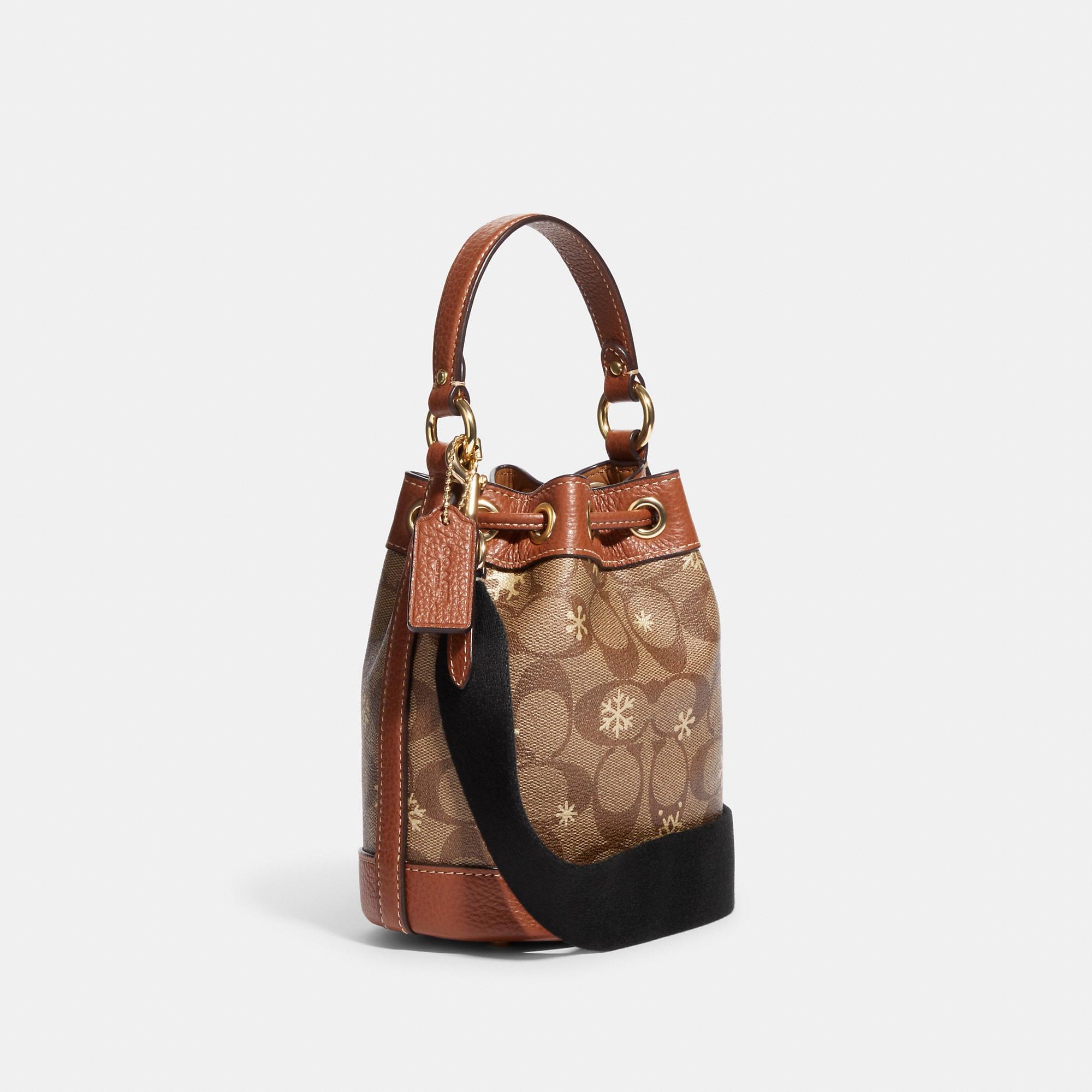 Coach Outlet Dempsey Drawstring Bucket Bag 15 in Brown | Lyst