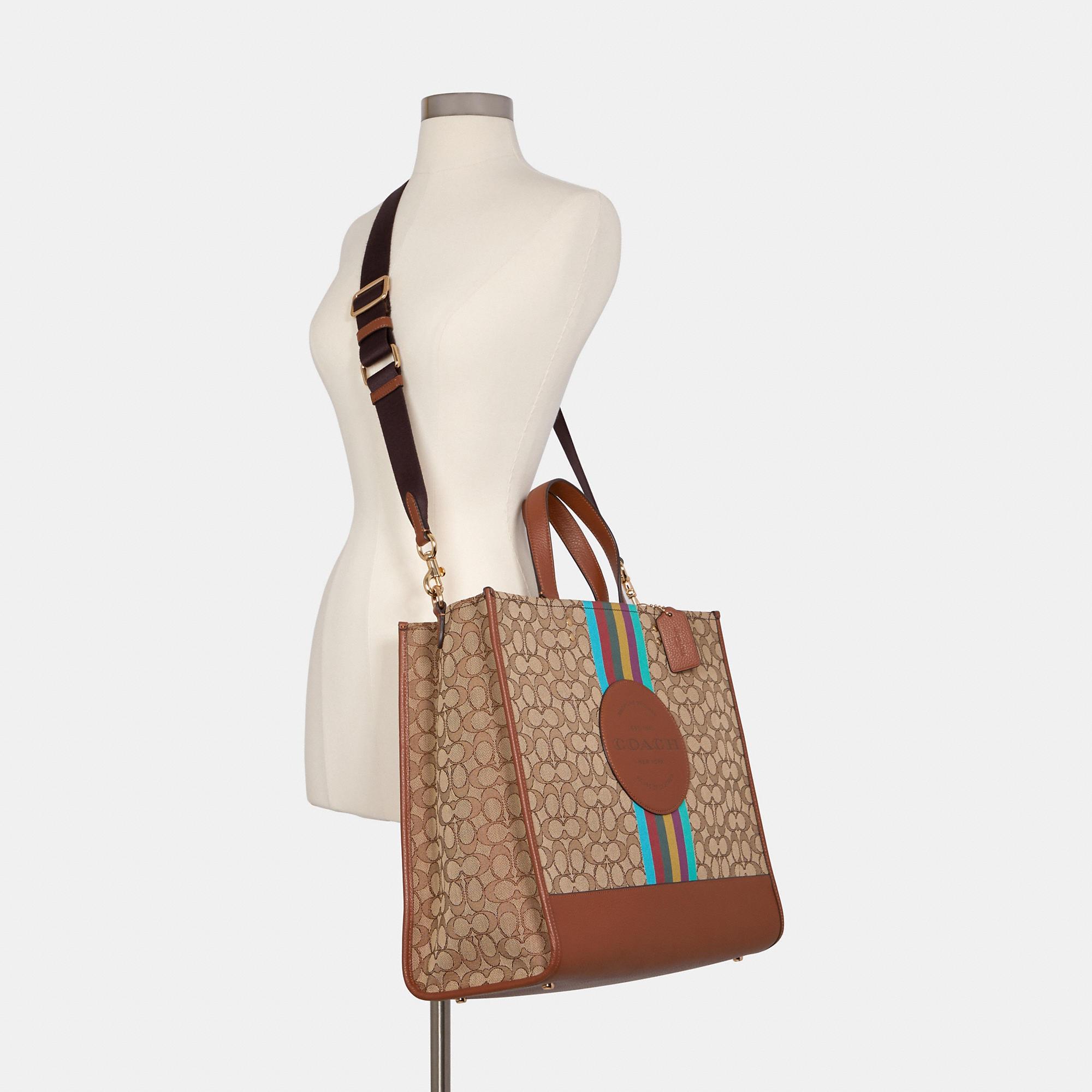 Coach Dempsey Tote 40 in Signature Jacquard with Stripe Patch