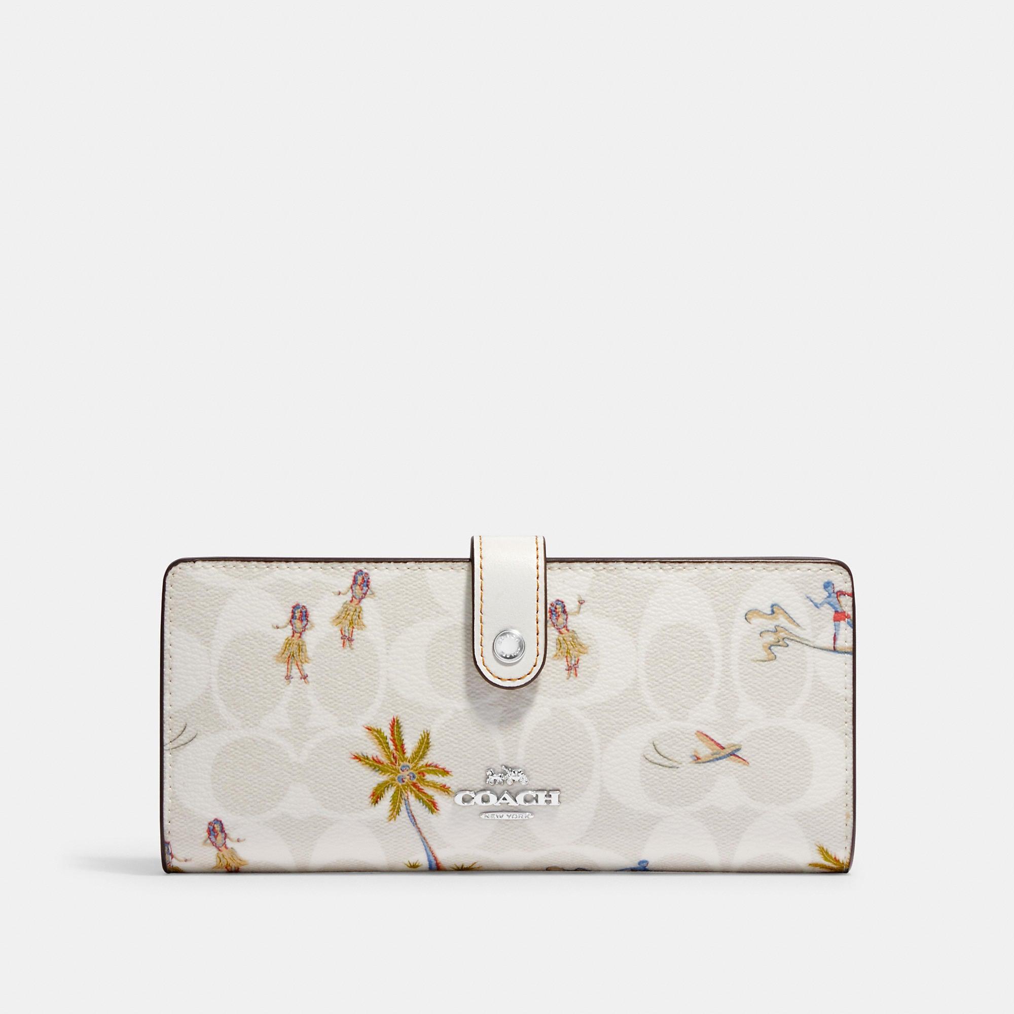 Coach Outlet Slim Wallet In Signature Canvas With Hula Print in Natural |  Lyst