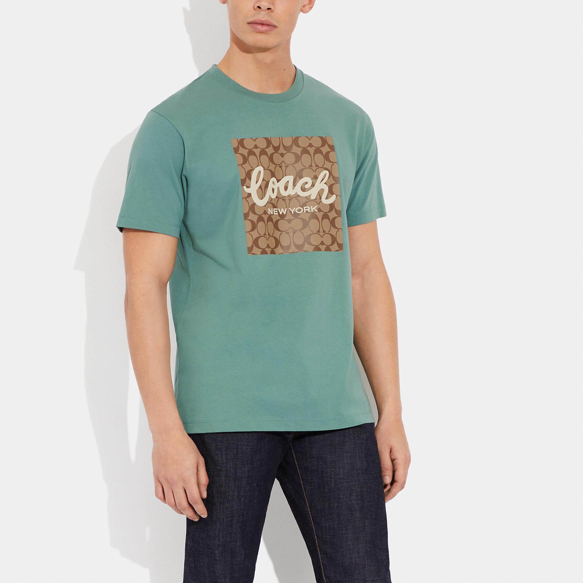 Extractie Leidinggevende oorlog Coach Outlet Signature Graphic T Shirt in Green for Men | Lyst