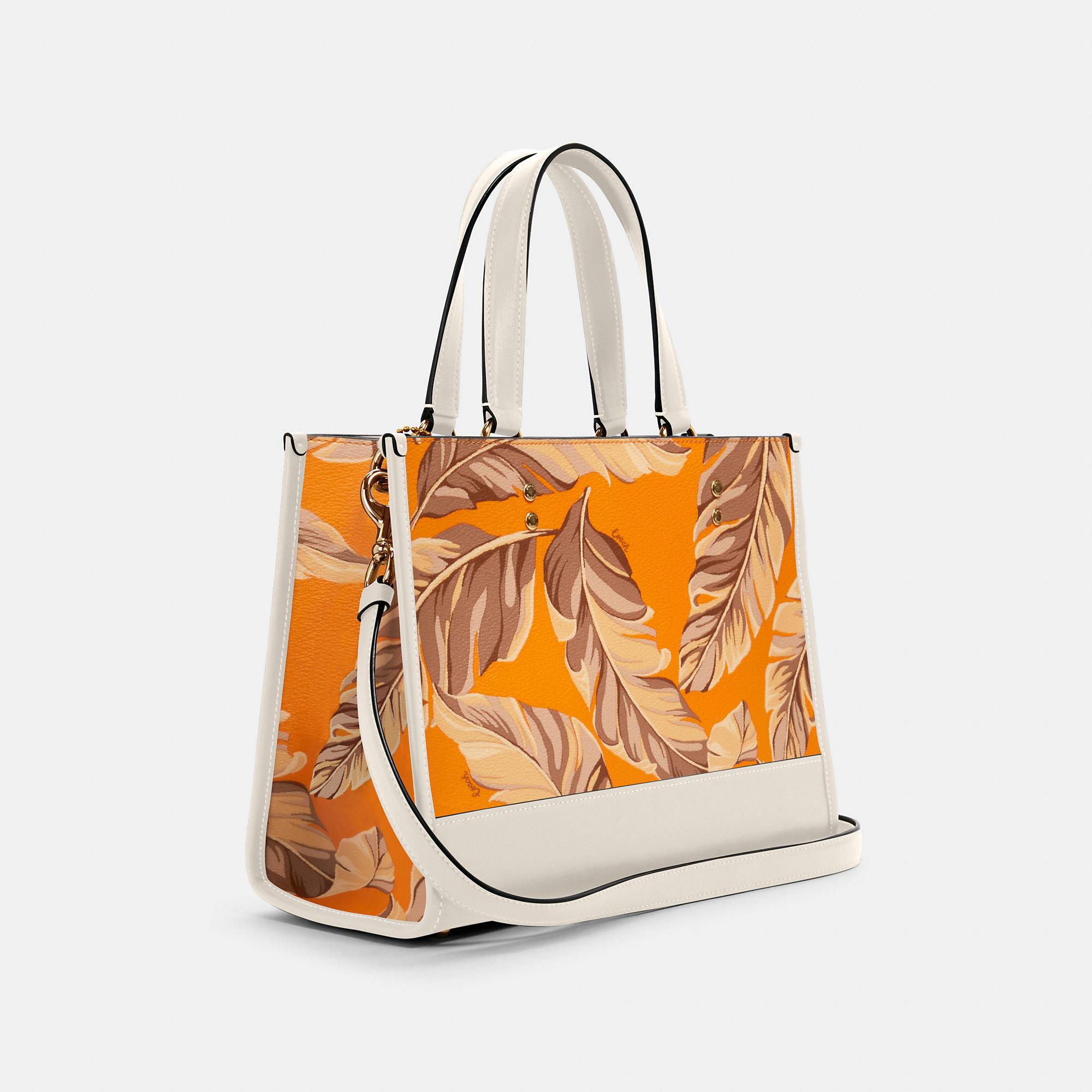 coach banana leaf tote
