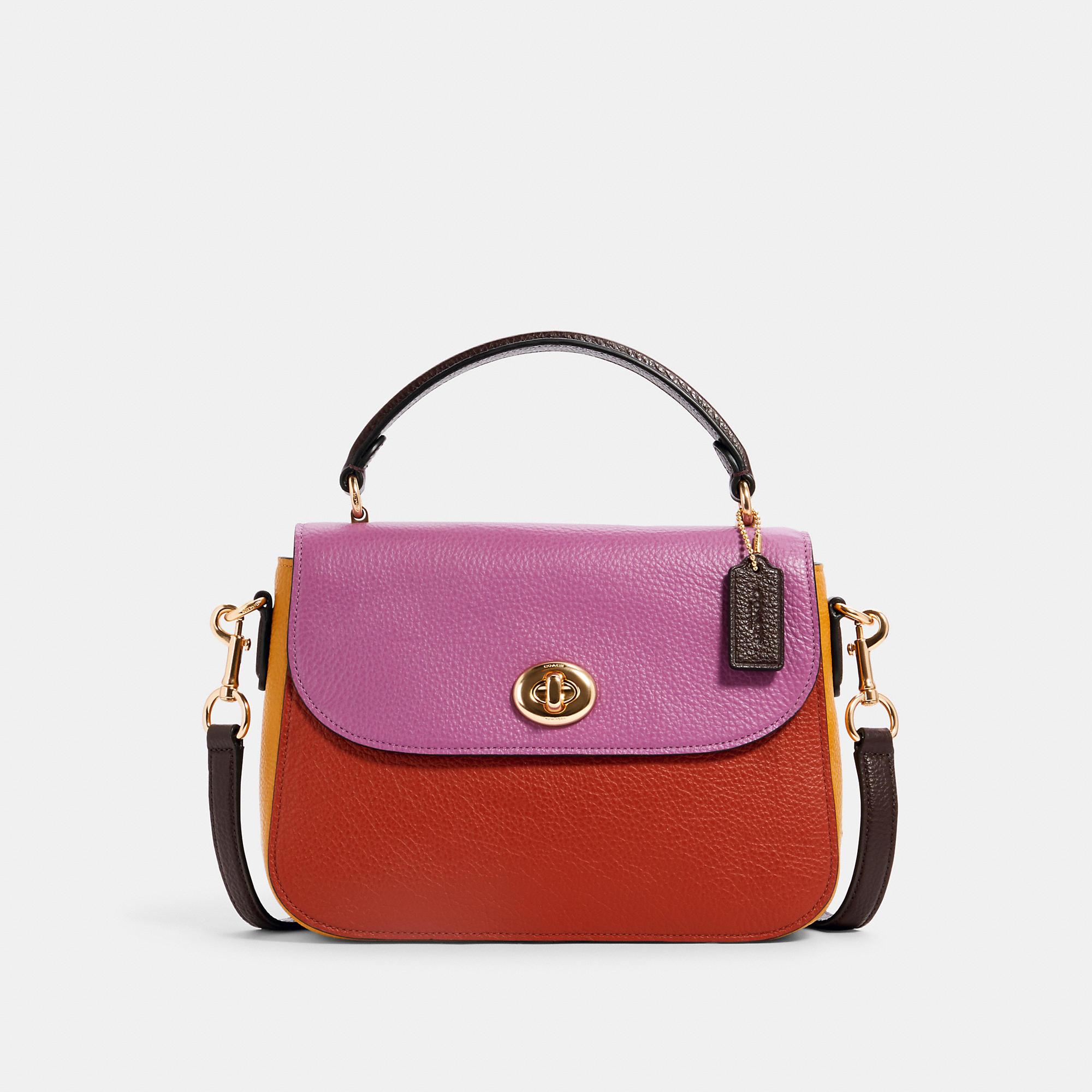 COACH Marlie Top Handle Bag Satchel In Colorblock in Red | Lyst