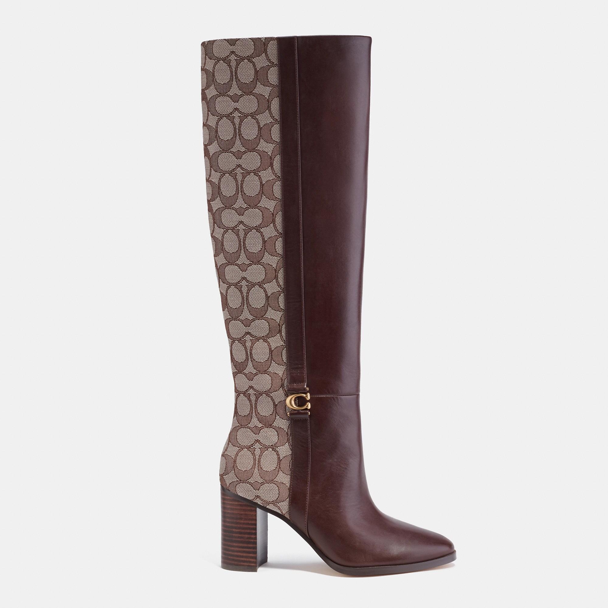 Coach Outlet Ollie Boot In Signature Jacquard in Brown | Lyst