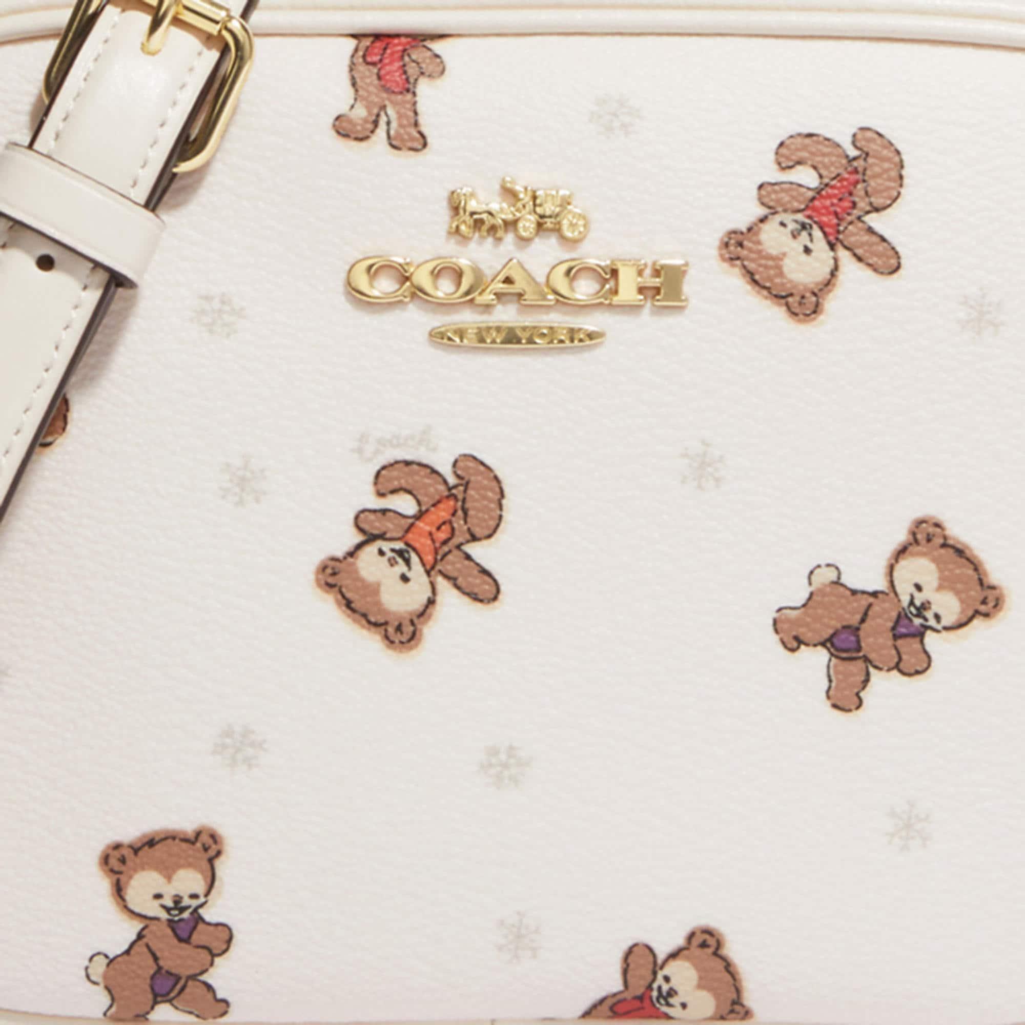 SHOP PREMIUM OUTLETS Coach Mini Skinny Id Case With Bear Snowflake Print  88.00