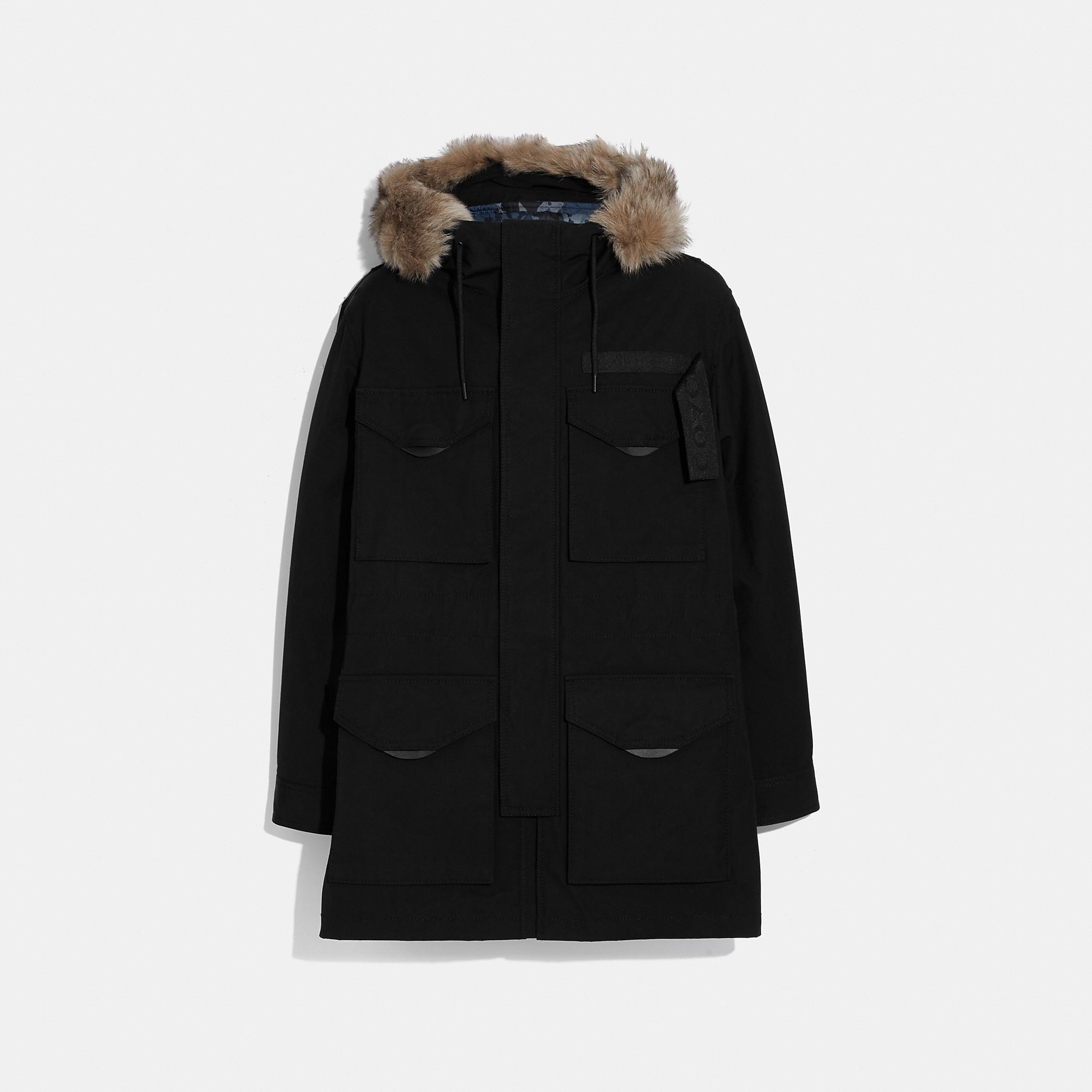 COACH 3-in-1 Parka With Shearling in Black for Men | Lyst