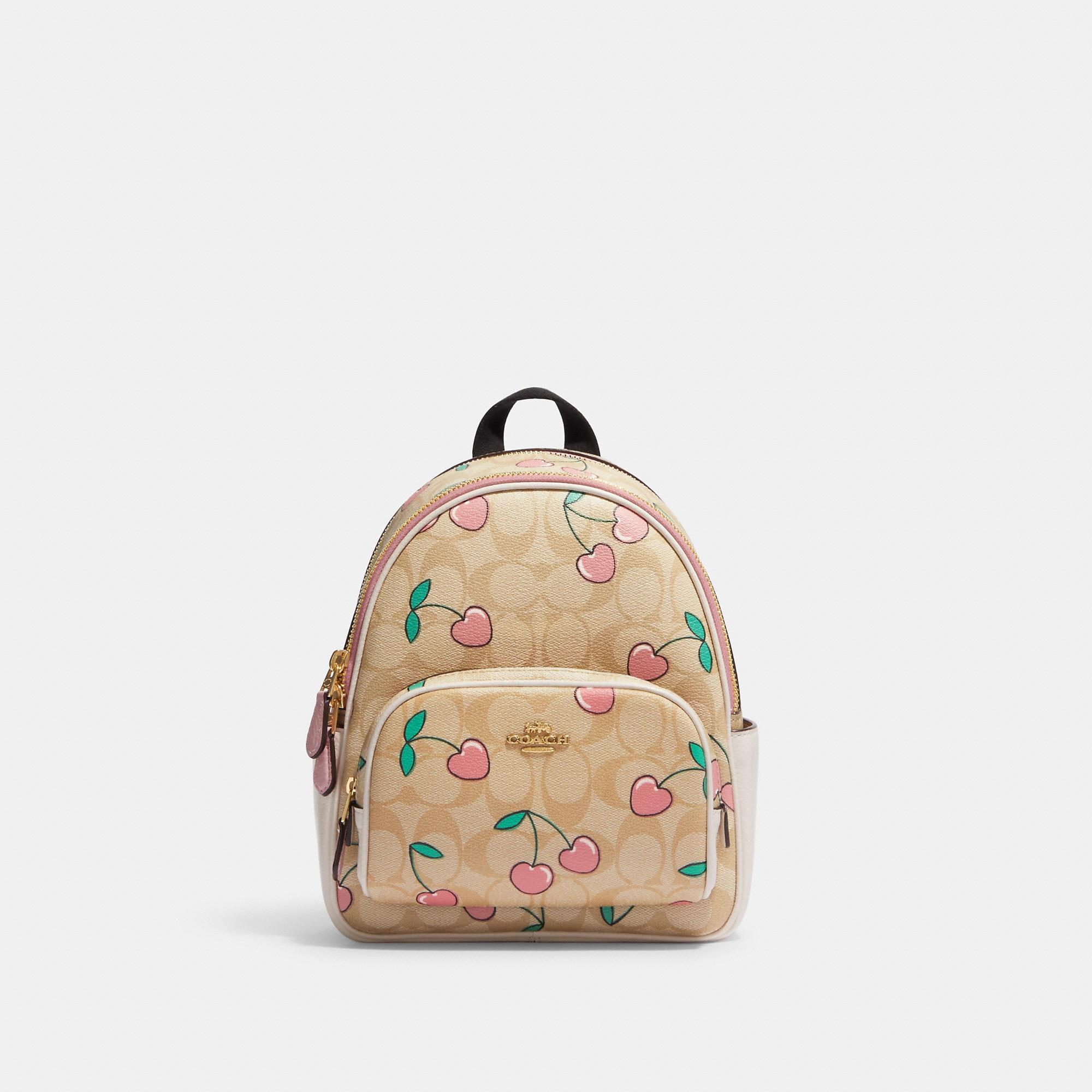 Mini Court Backpack Bag Charm In Signature Canvas