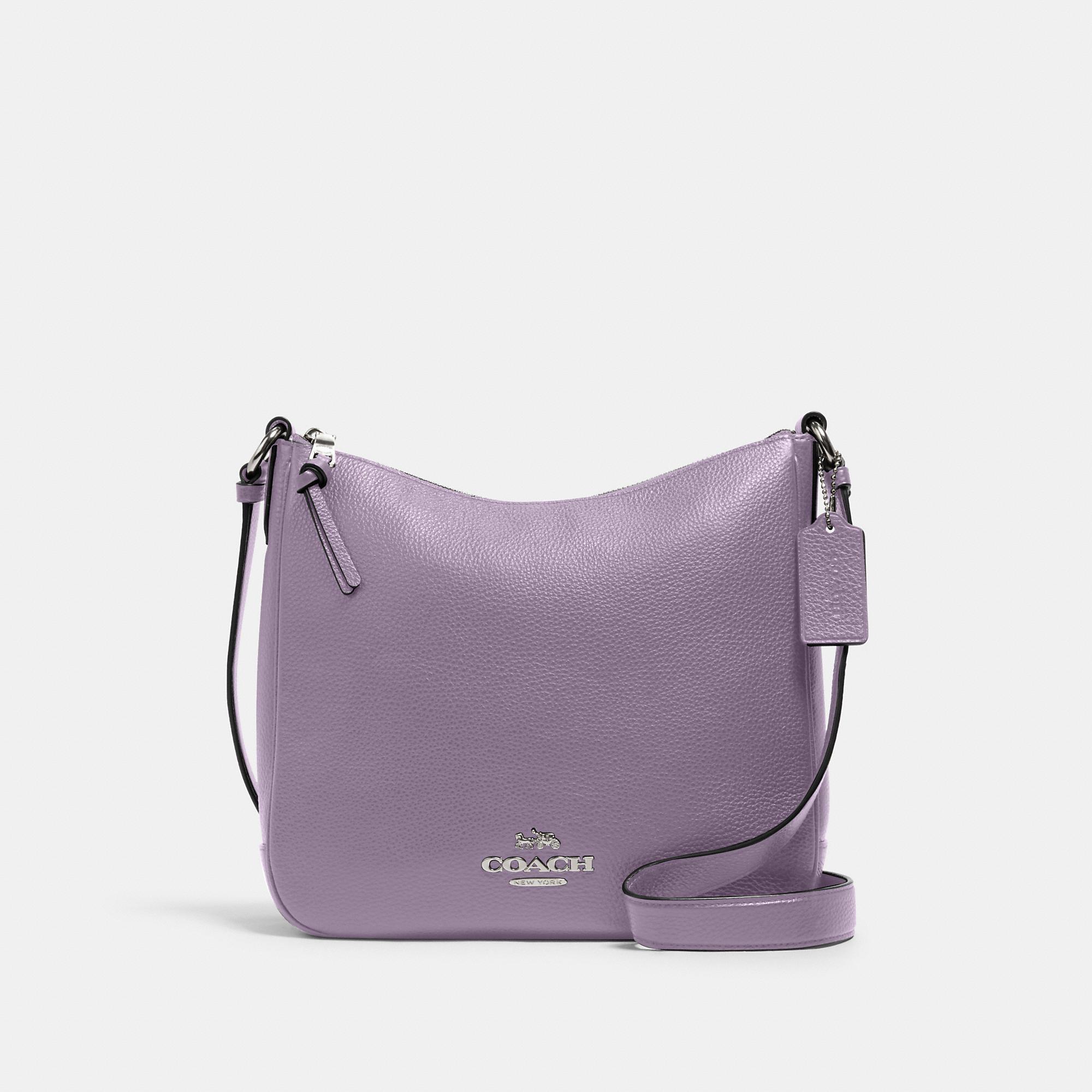 COACH Leather Ellie File Bag in sv/Vintage Purple (Purple) - Lyst