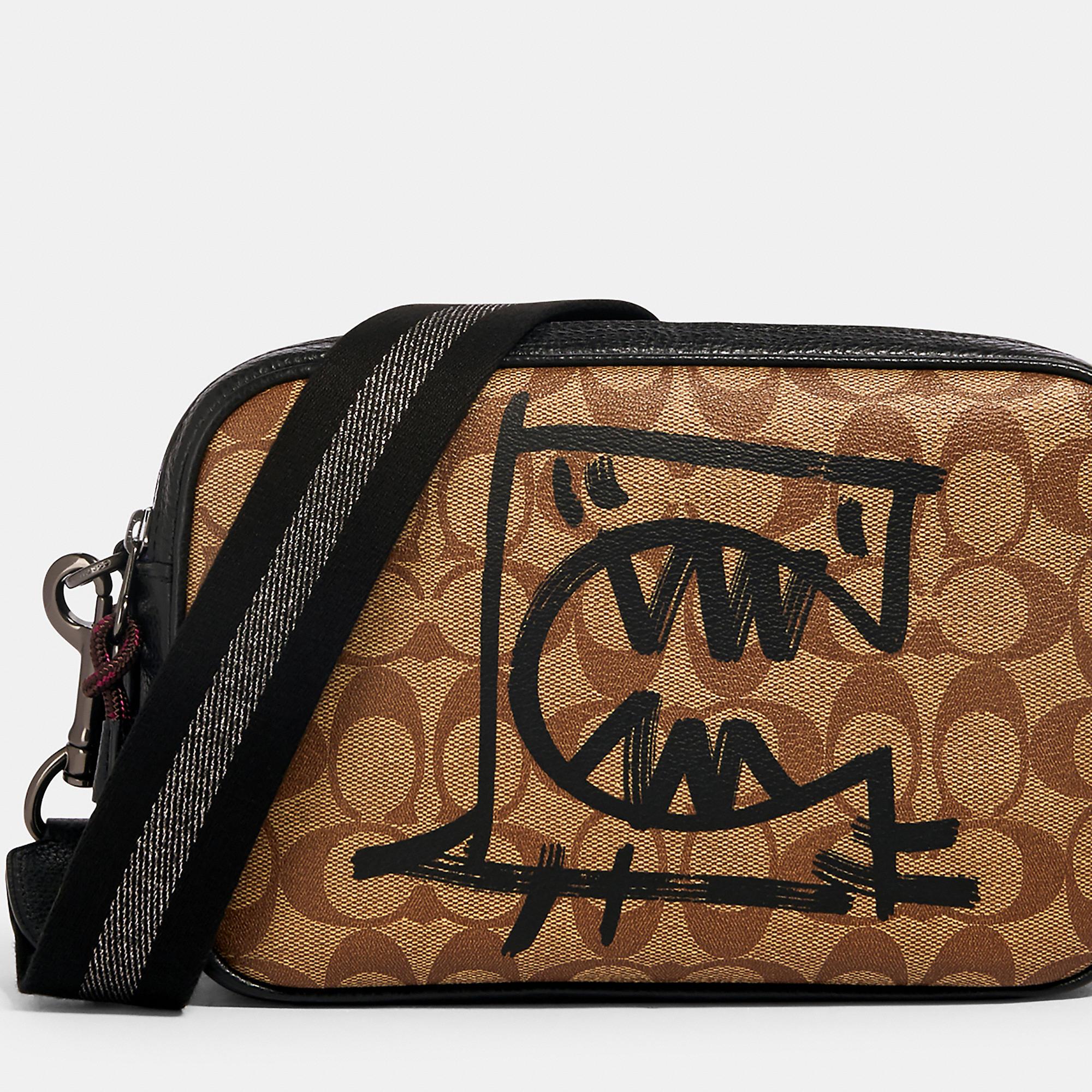 vale jes crossbody in signature canvas with rexy by guang yu