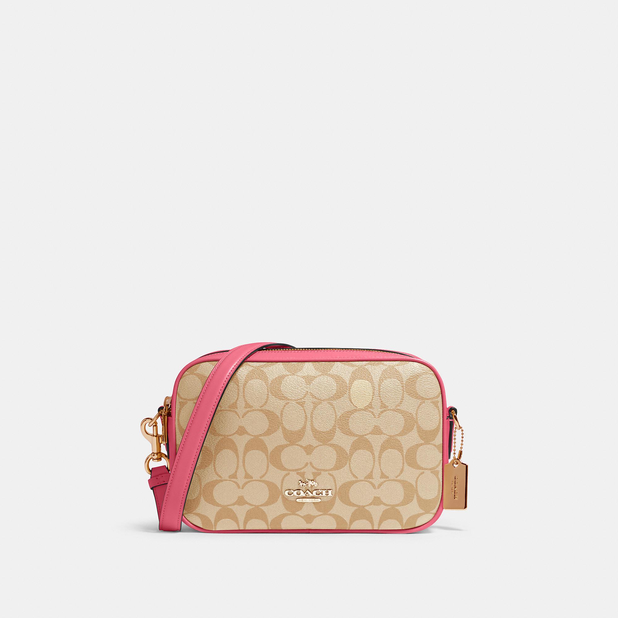 COACH Jes Crossbody Bag In Signature Canvas in Pink | Lyst