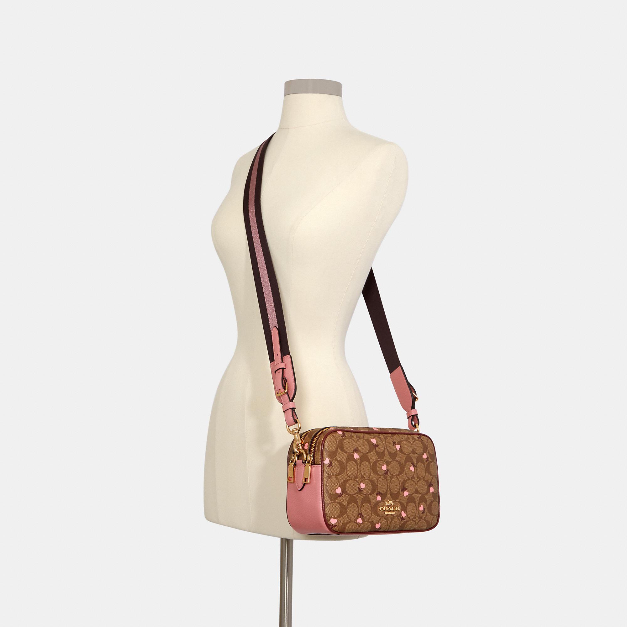 Coach+Jes+Crossbody+In+Signature+Canvas+With+Heart+Floral+Print+Women%27s+ Crossbody+Bag+-+Brown for sale online