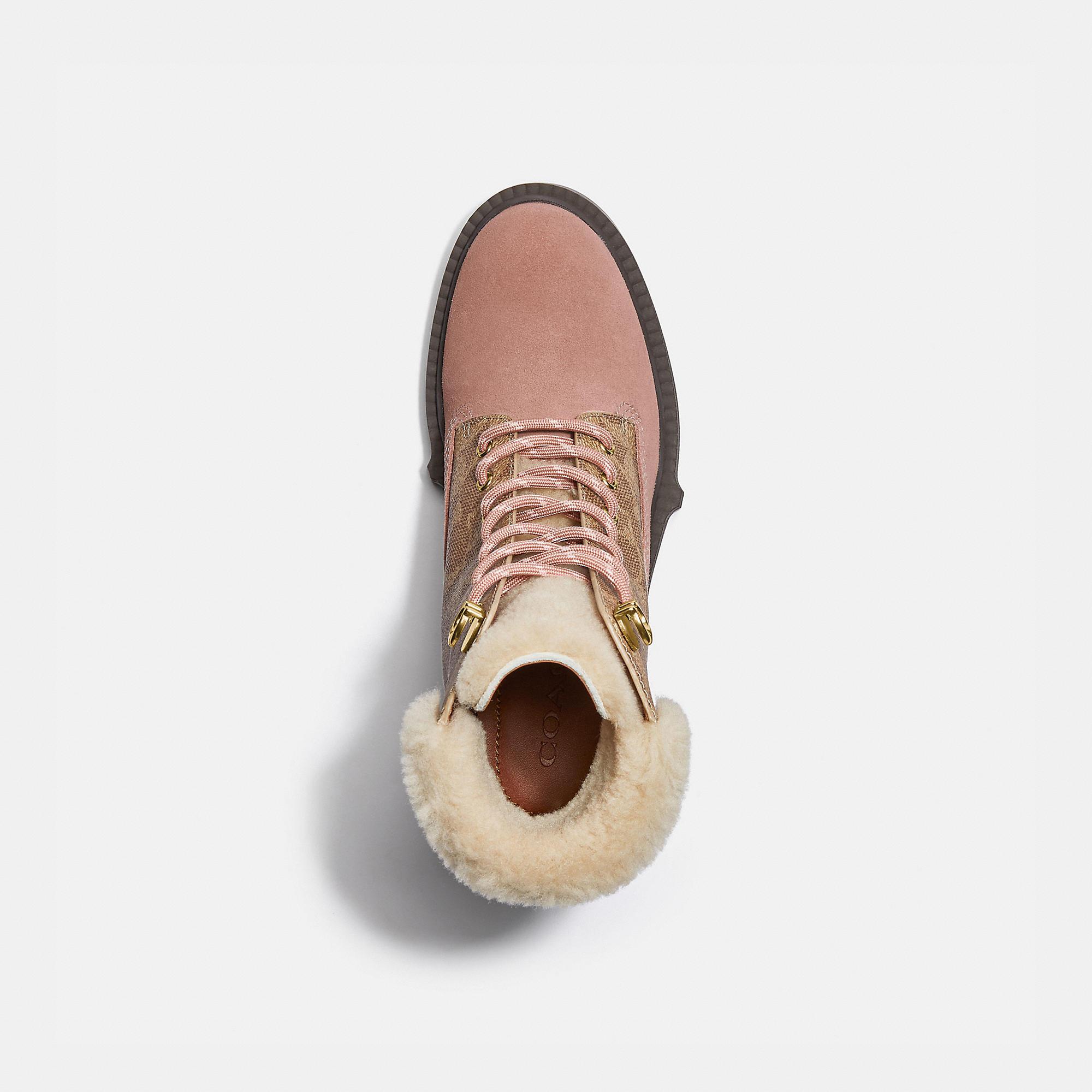 coach lorimer bootie in signature canvas