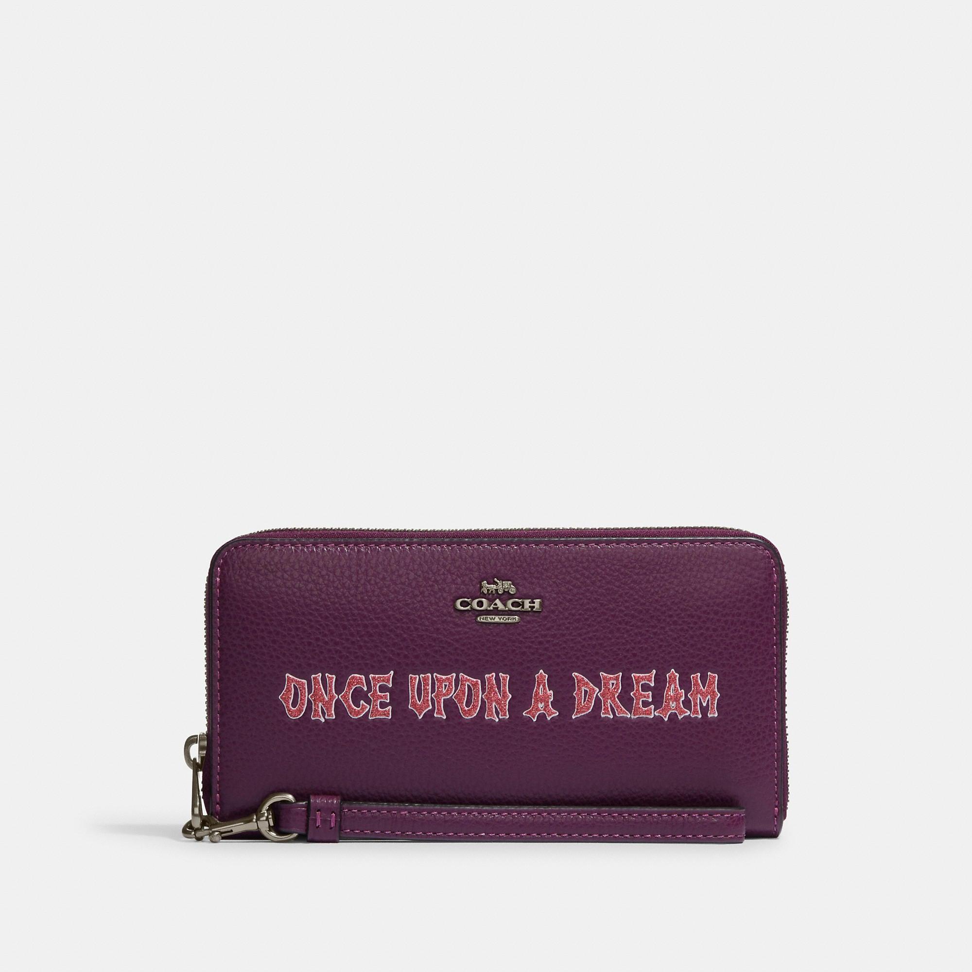 Coach Outlet Disney X Coach Long Zip Around Wallet With Signature