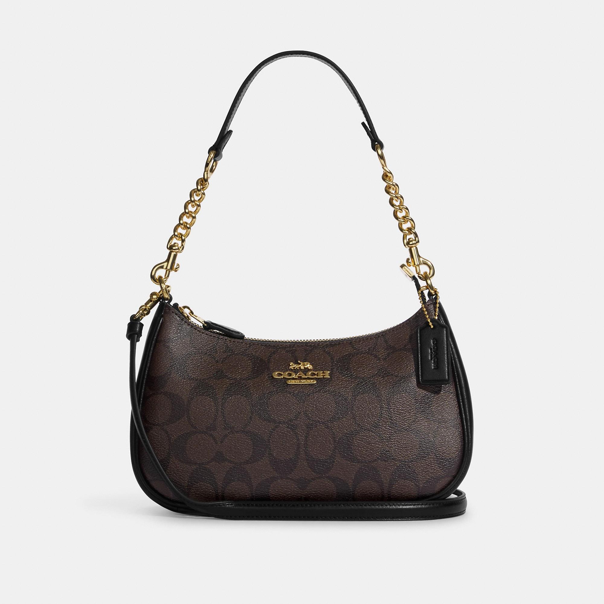 COACH Signature Mia Satchel BrownBlack One Size India