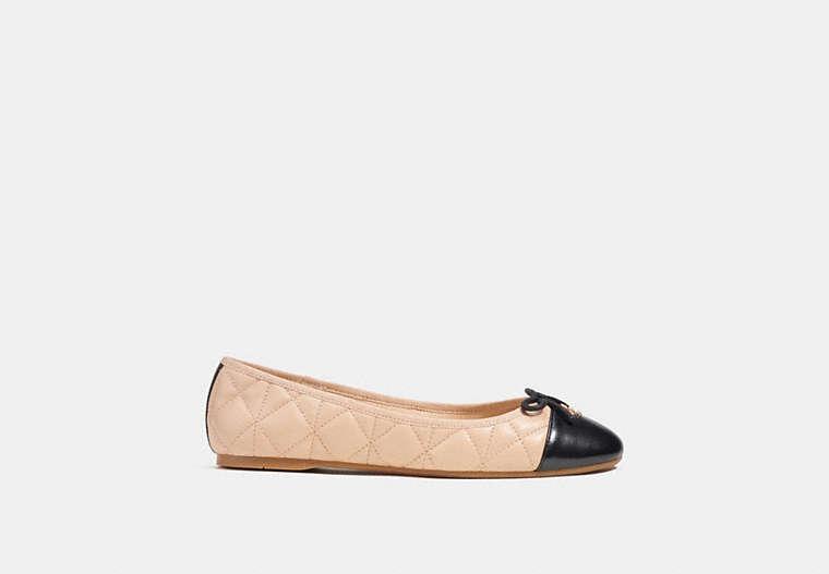 COACH Allyson Quilted Ballet in Natural Lyst