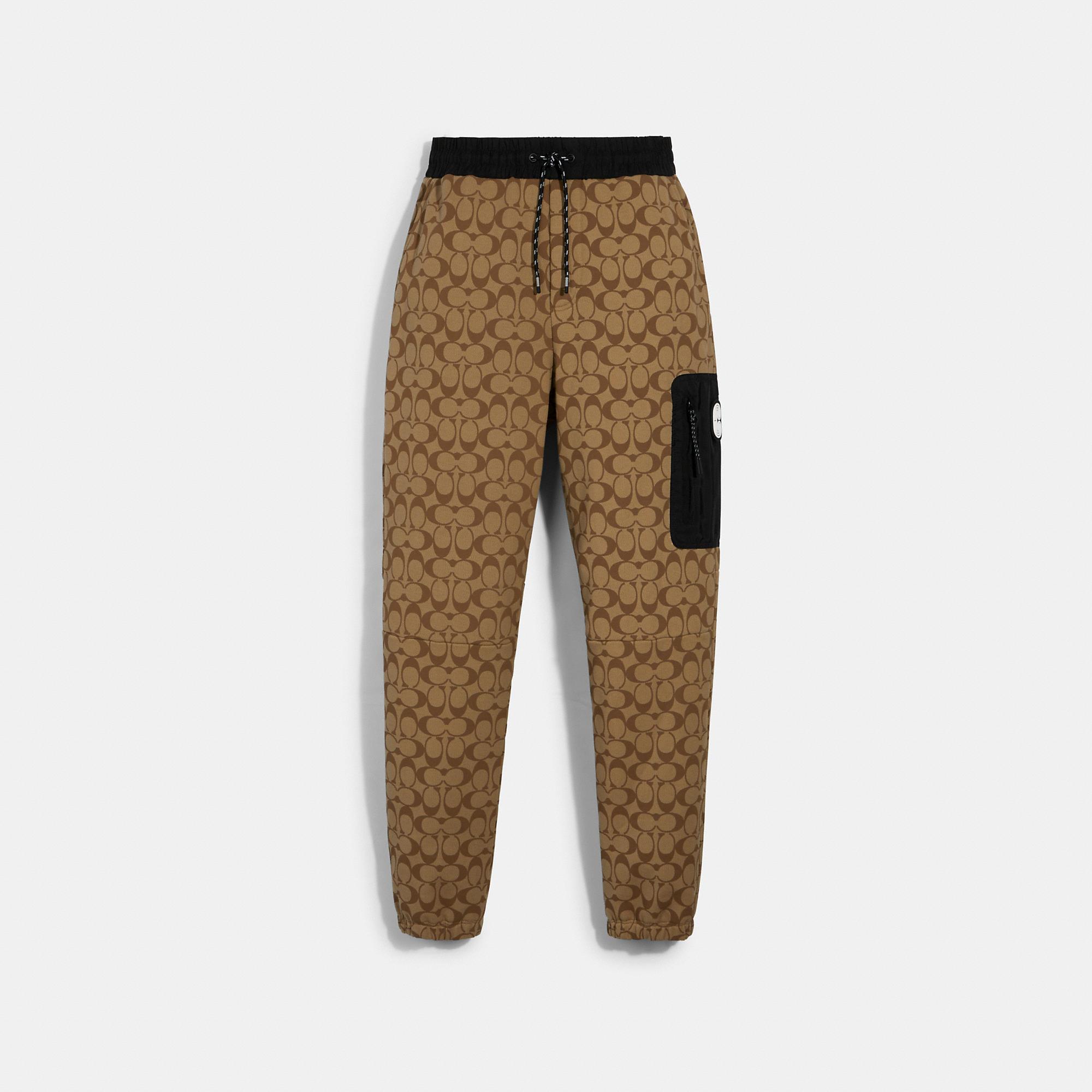 COACH Mixed Media Jogger in Natural for Men Lyst