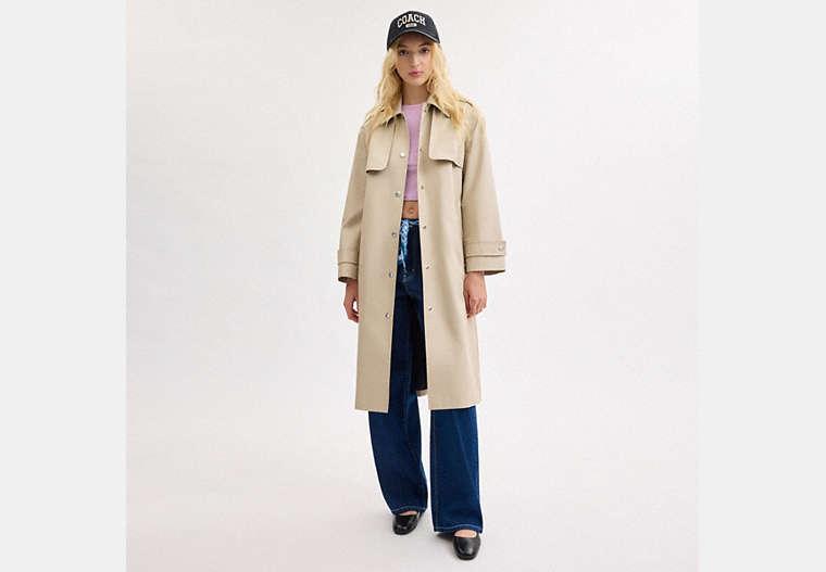 【COACH】Double Gun Flap Snap Trench ☆ロング トレンチコート 公式】コーチアウトレット | ダブル ガン フラップ スナップ
