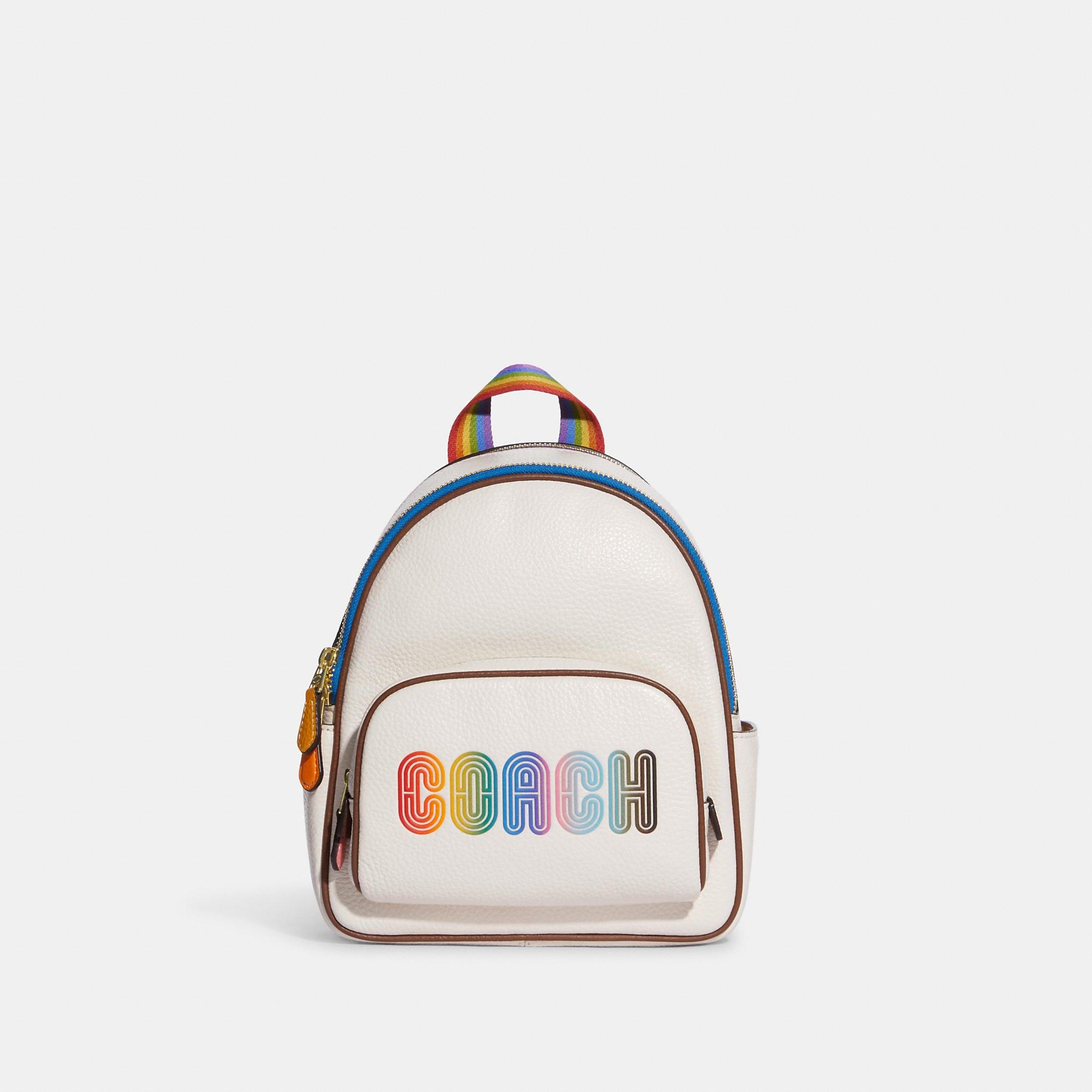 Coach rainbow backpack cheap
